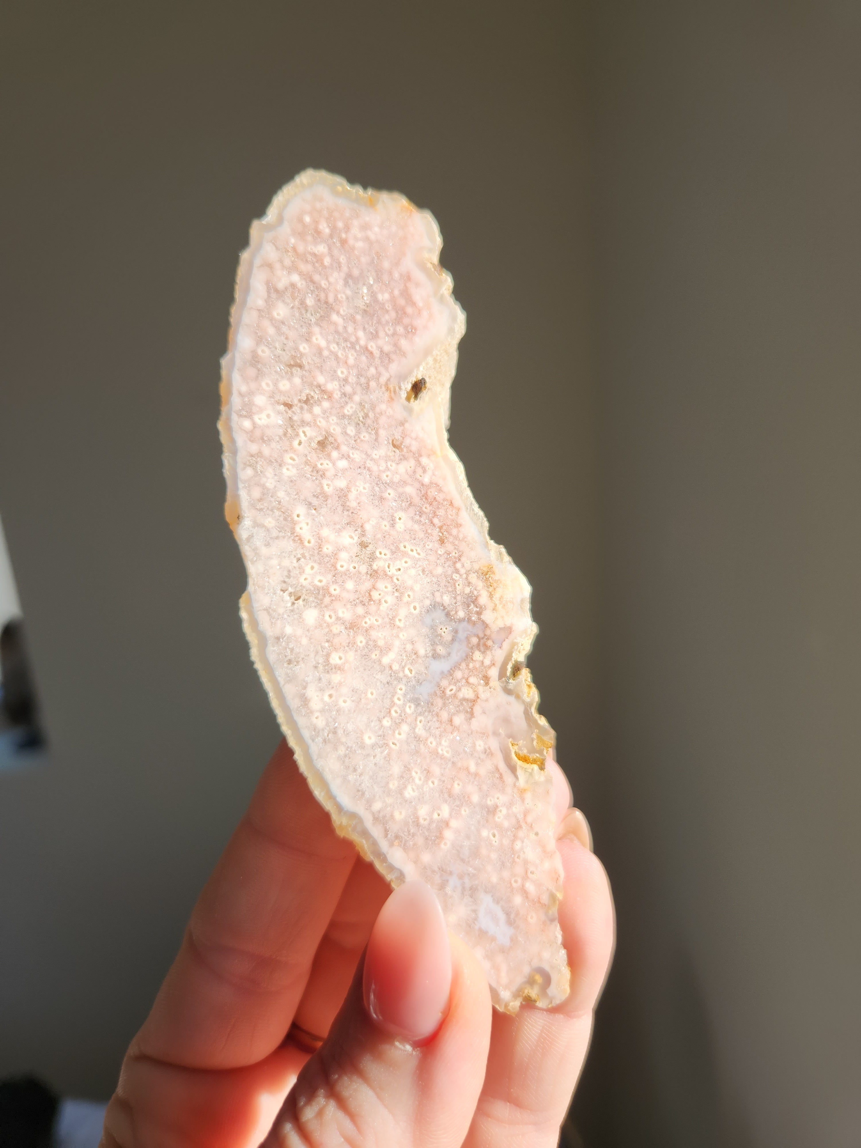 Pink Amethyst x Flower Agate Slab 010