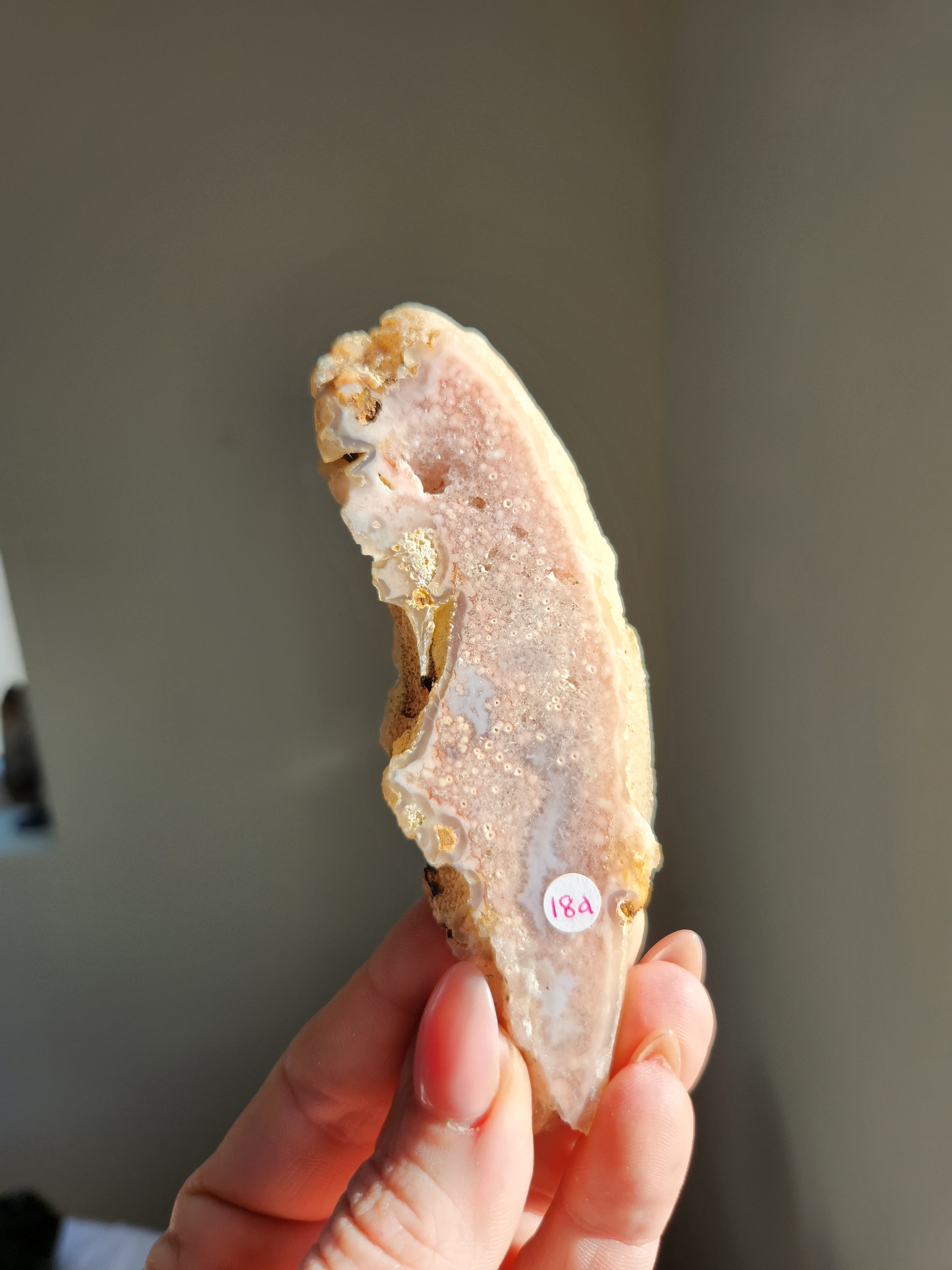 Pink Amethyst x Flower Agate Slab 010