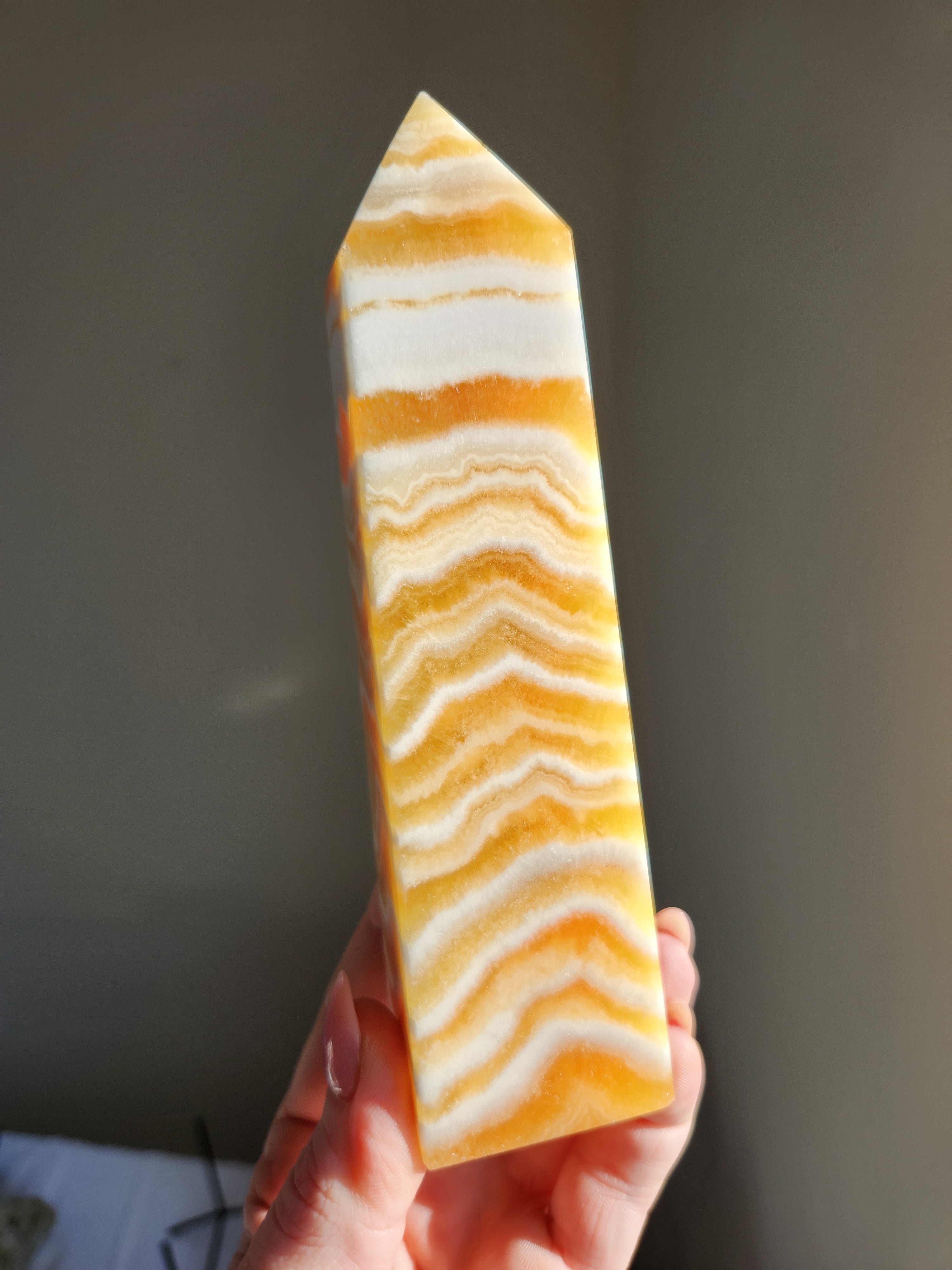 Orange Calcite Tower 004