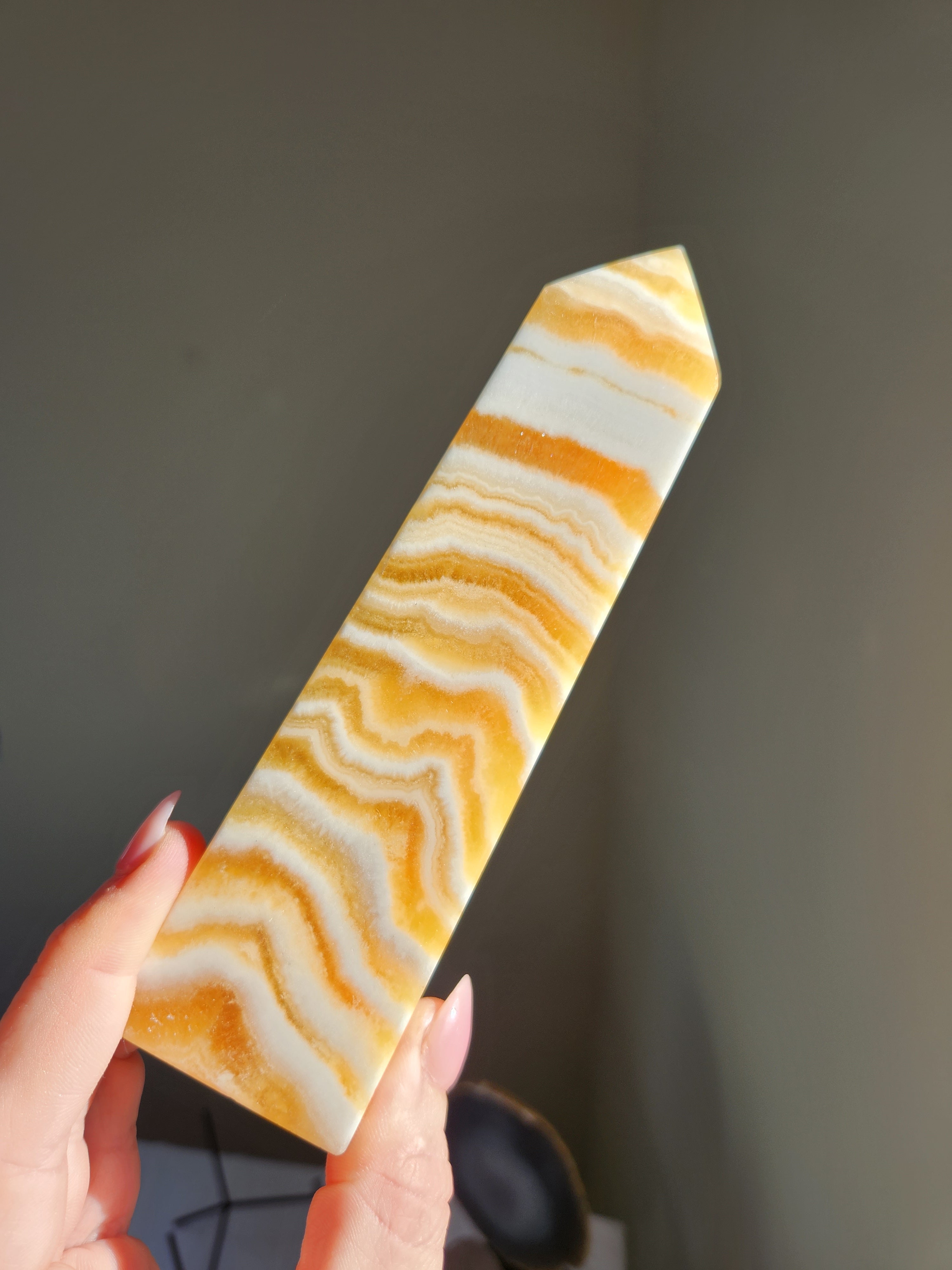Orange Calcite Tower 004