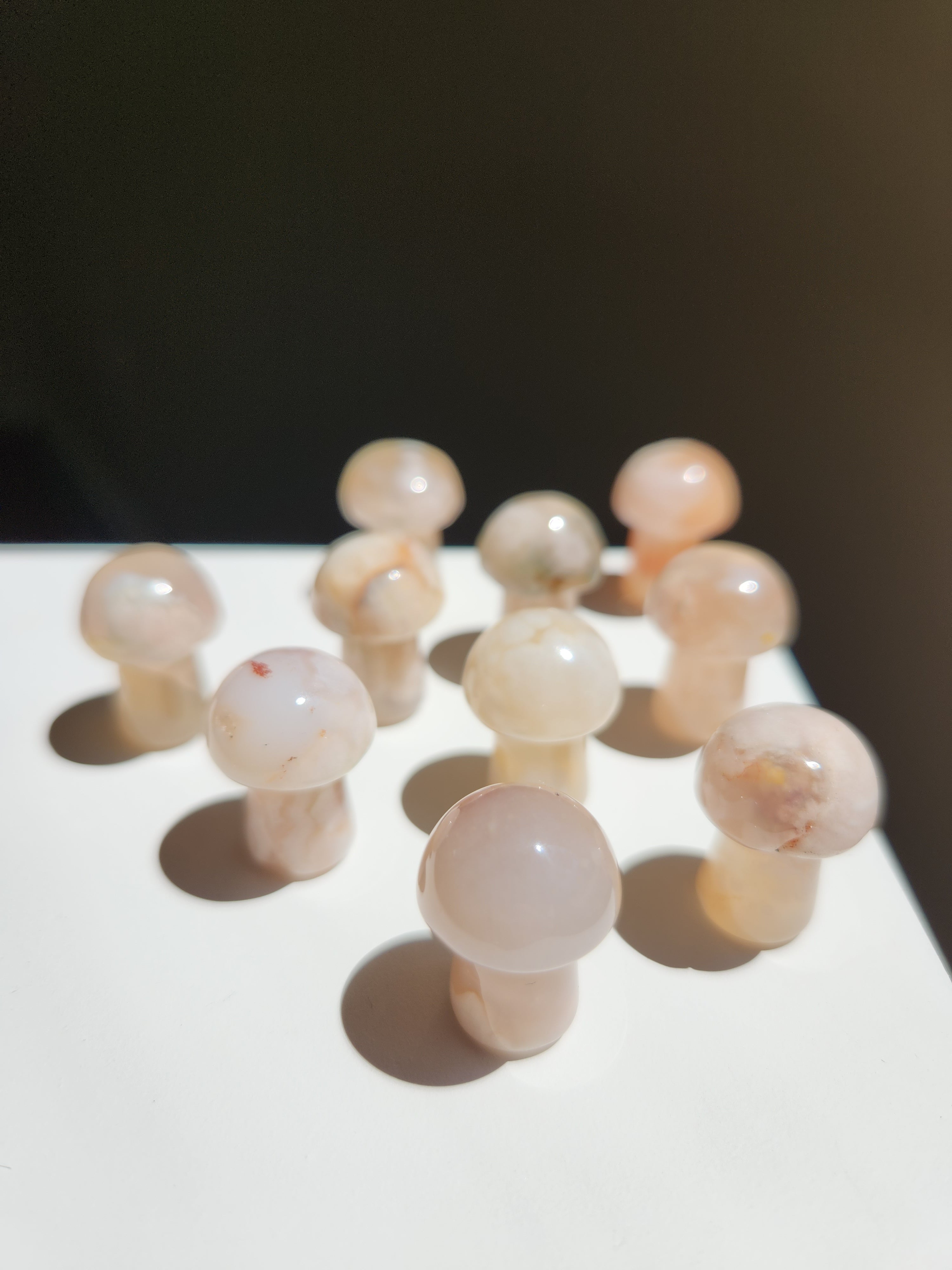Flower Agate Mini Mushroom