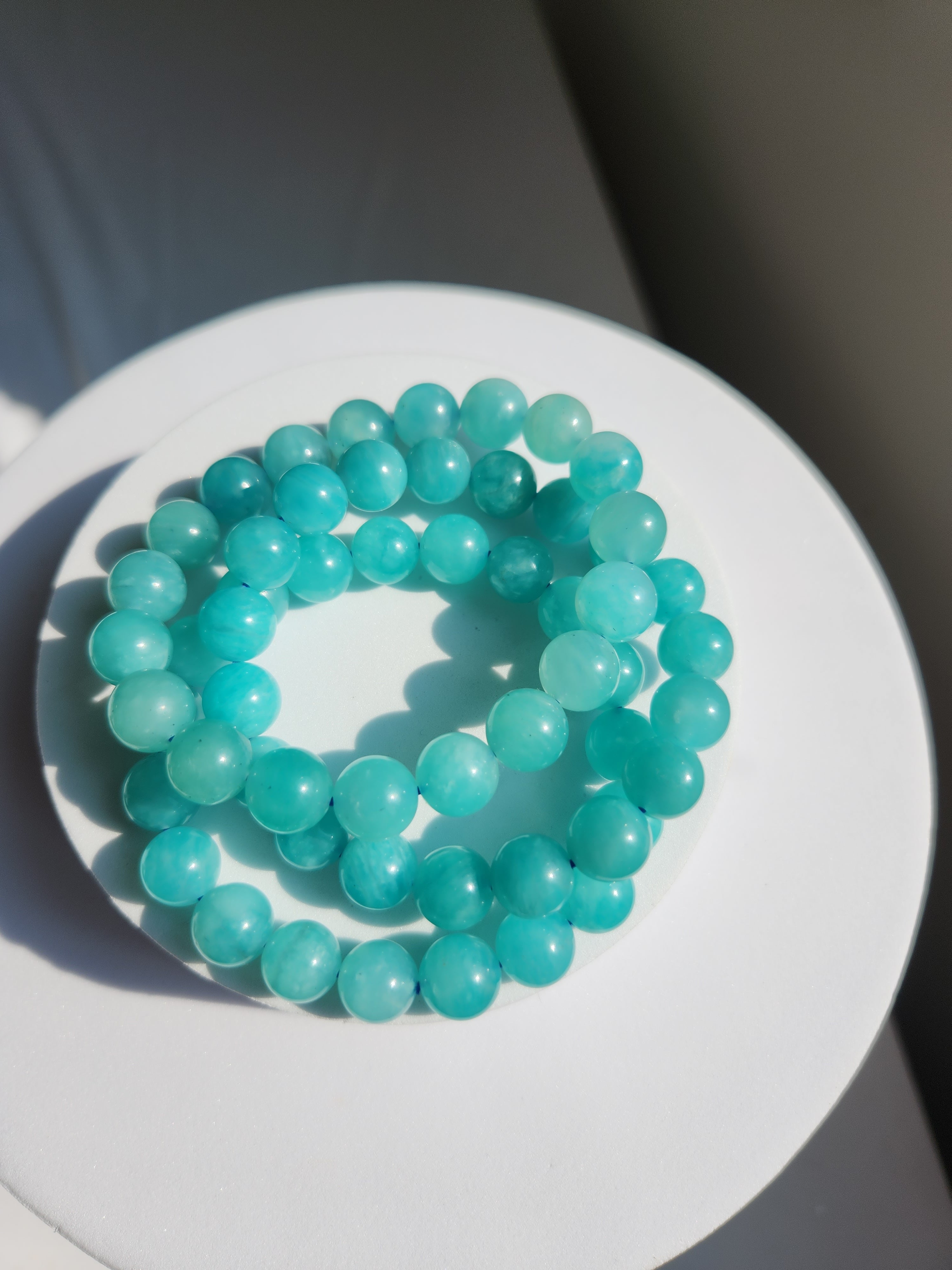 Amazonite Bead Bracelet | 9mm