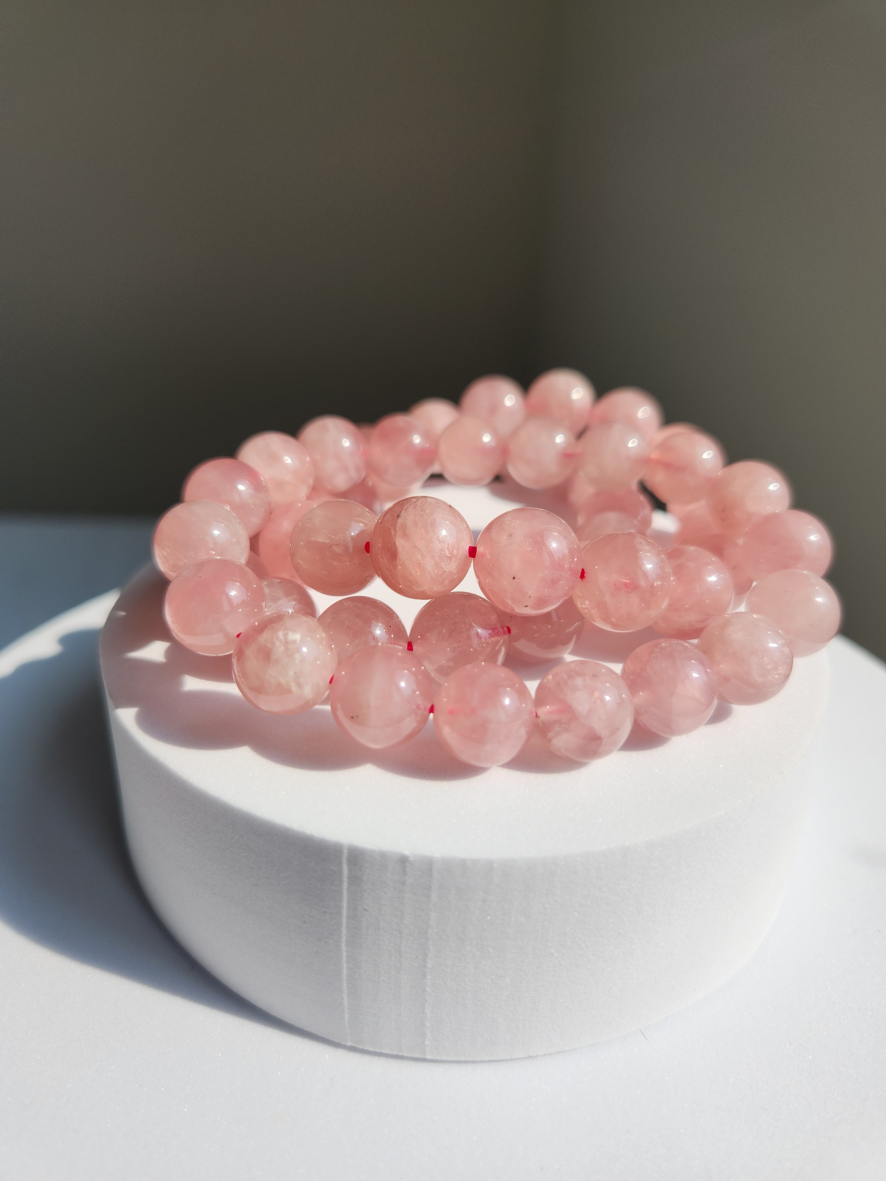 Rose Quartz Bead Bracelet | 11mm