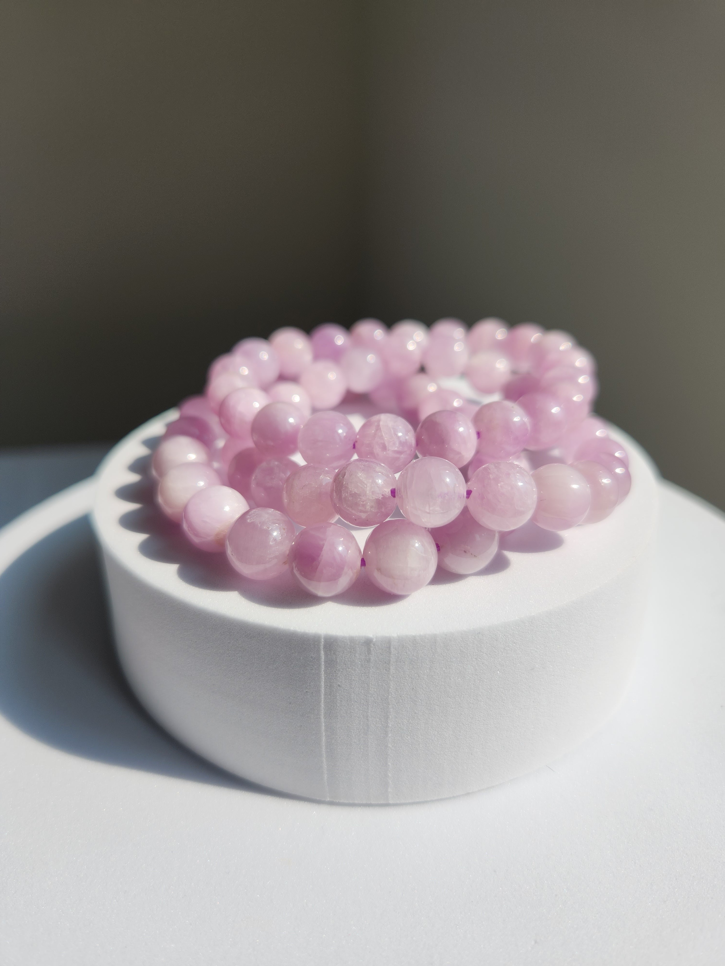 Kunzite Bead Bracelet | 8mm