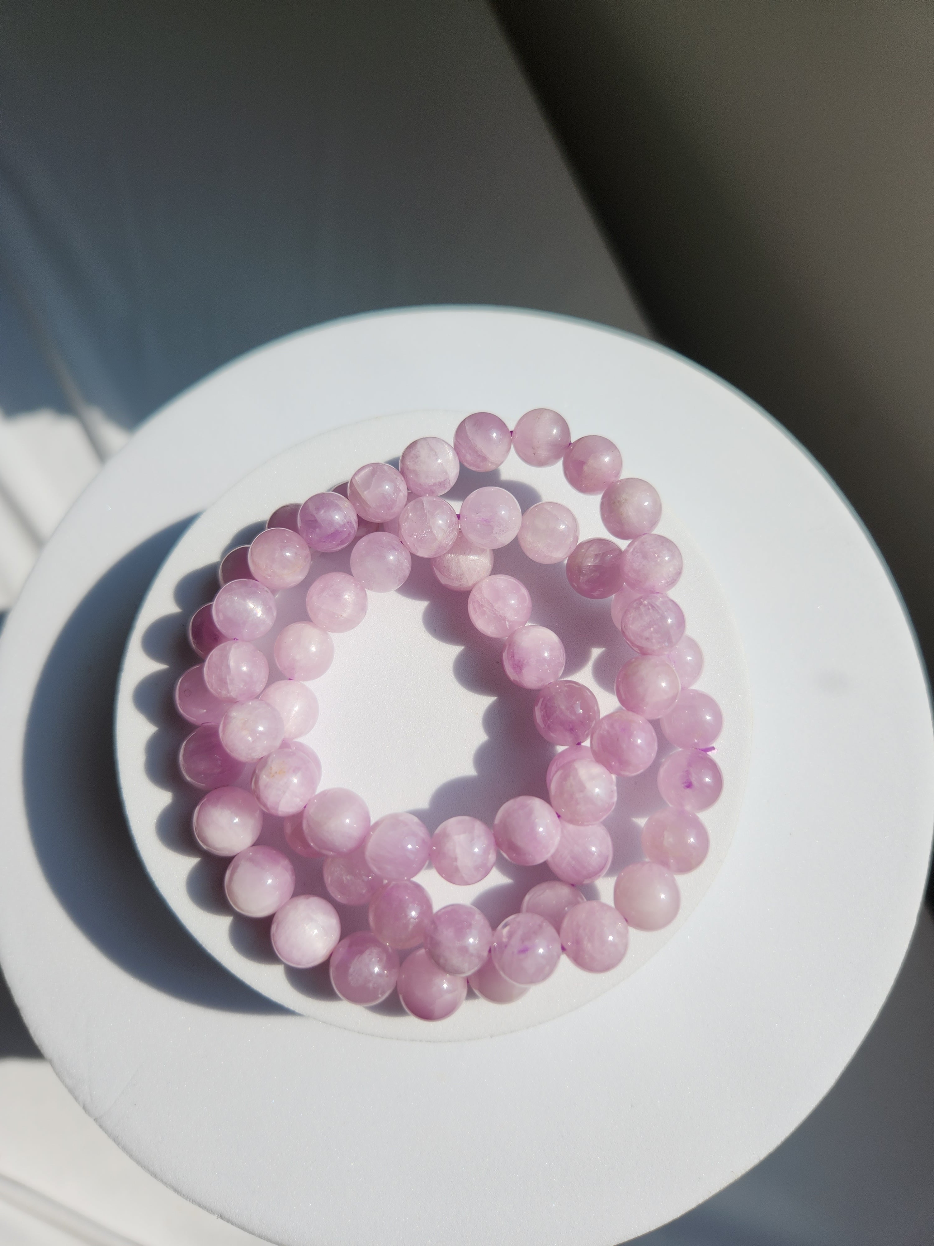 Kunzite Bead Bracelet | 8mm