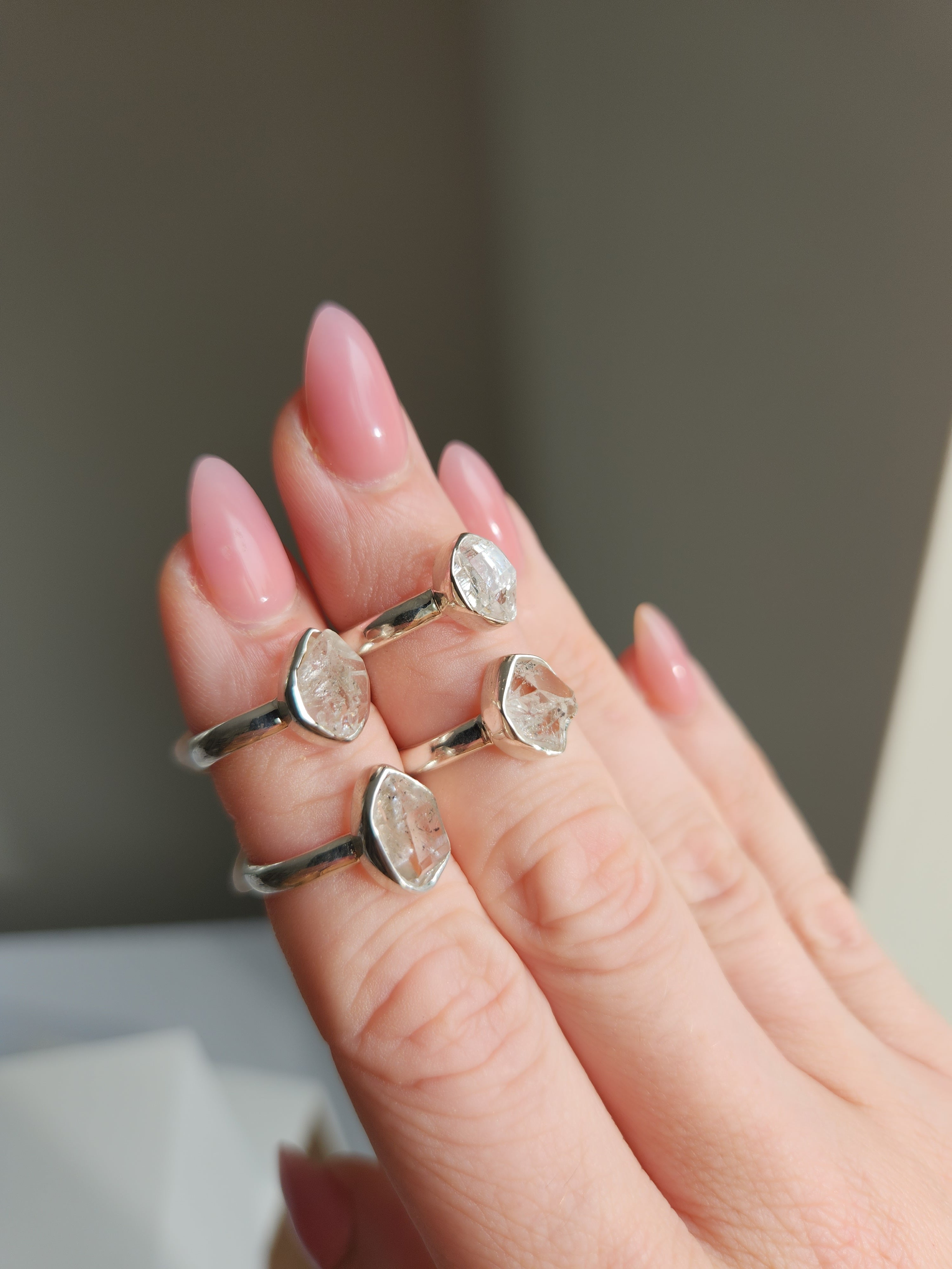 Herkimer Diamond Rings | Size 6