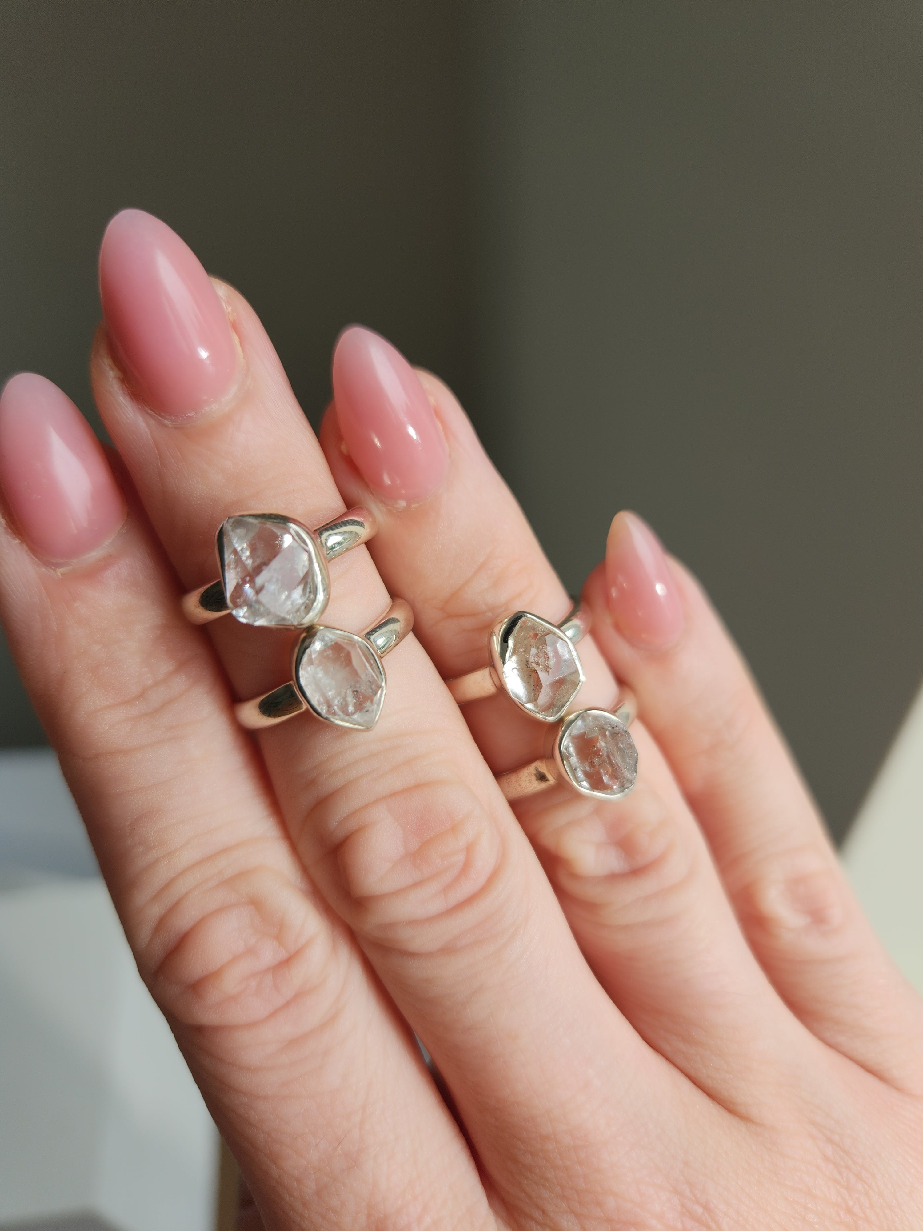 Herkimer Diamond Rings | Size 7
