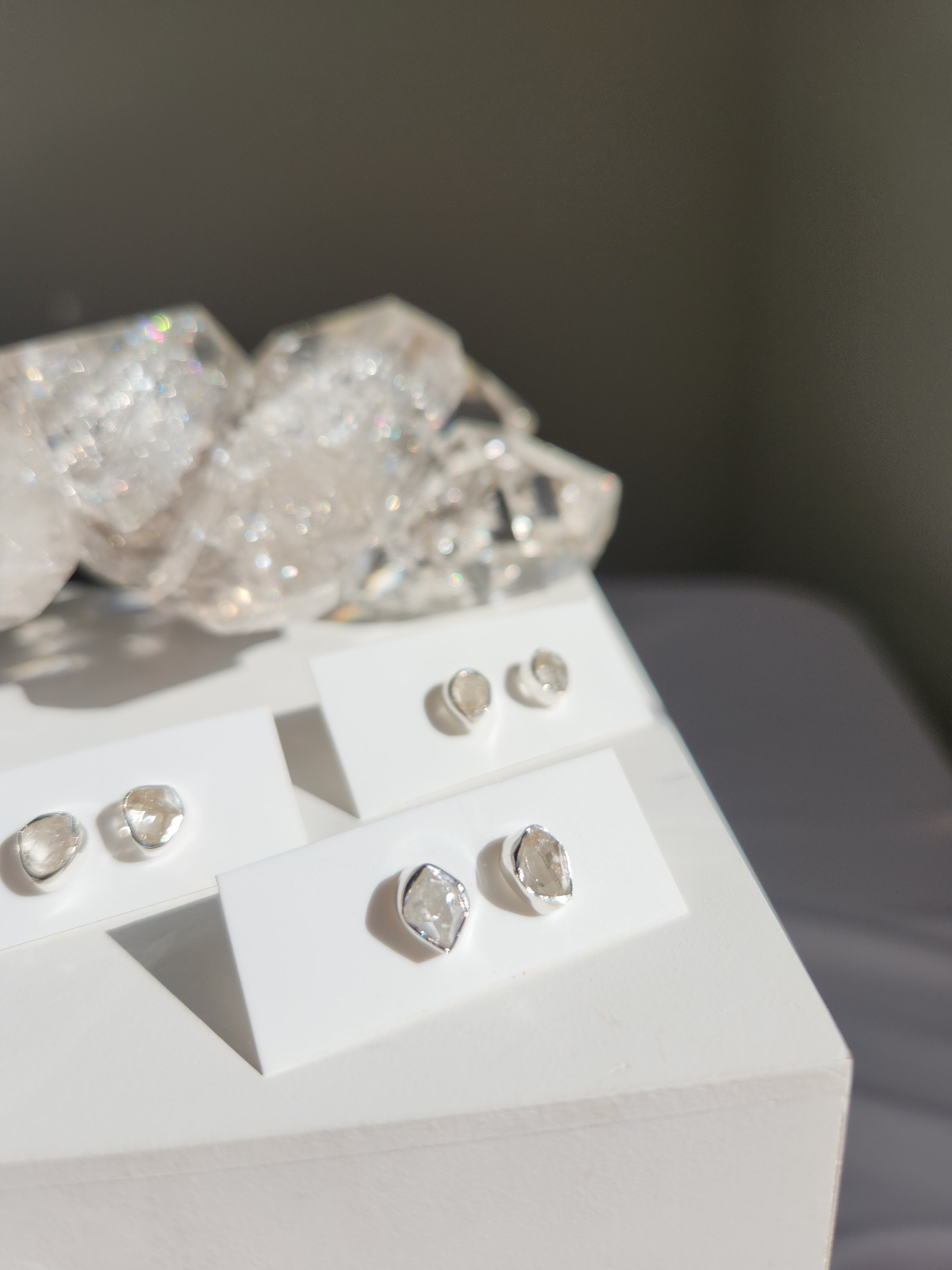 Herkimer Diamond Stud Earrings