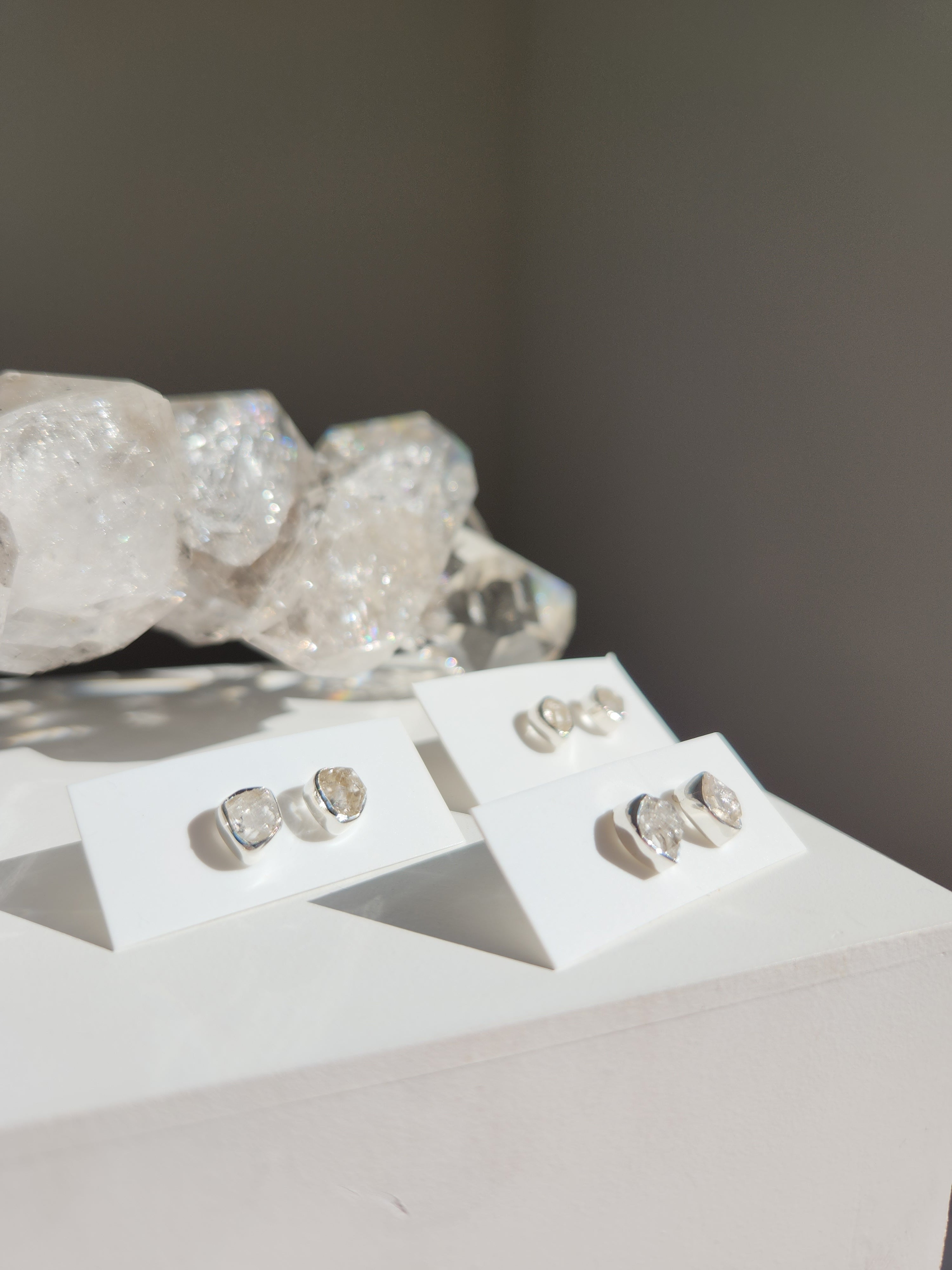 Herkimer Diamond Stud Earrings