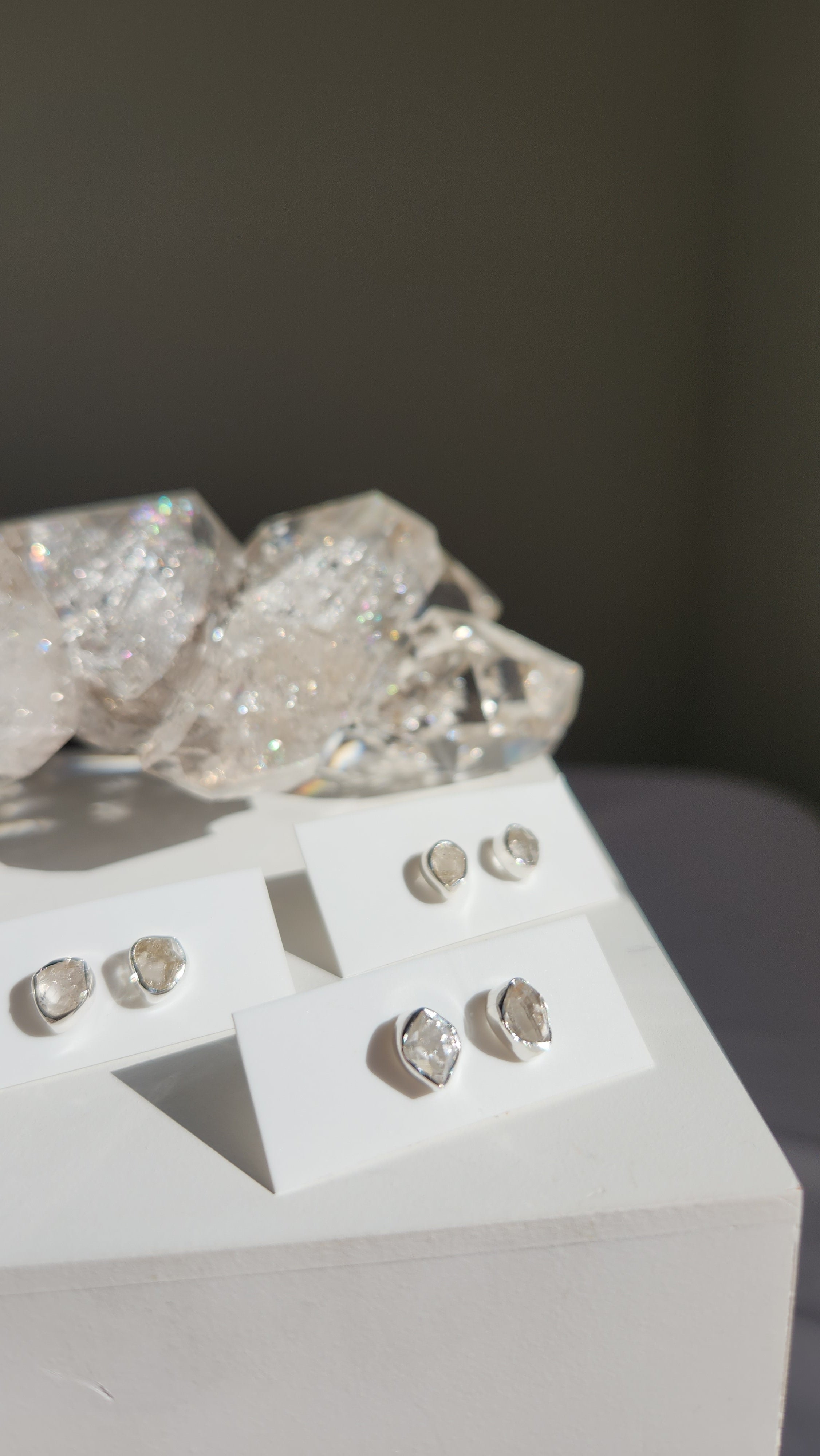 Herkimer Diamond Stud Earrings