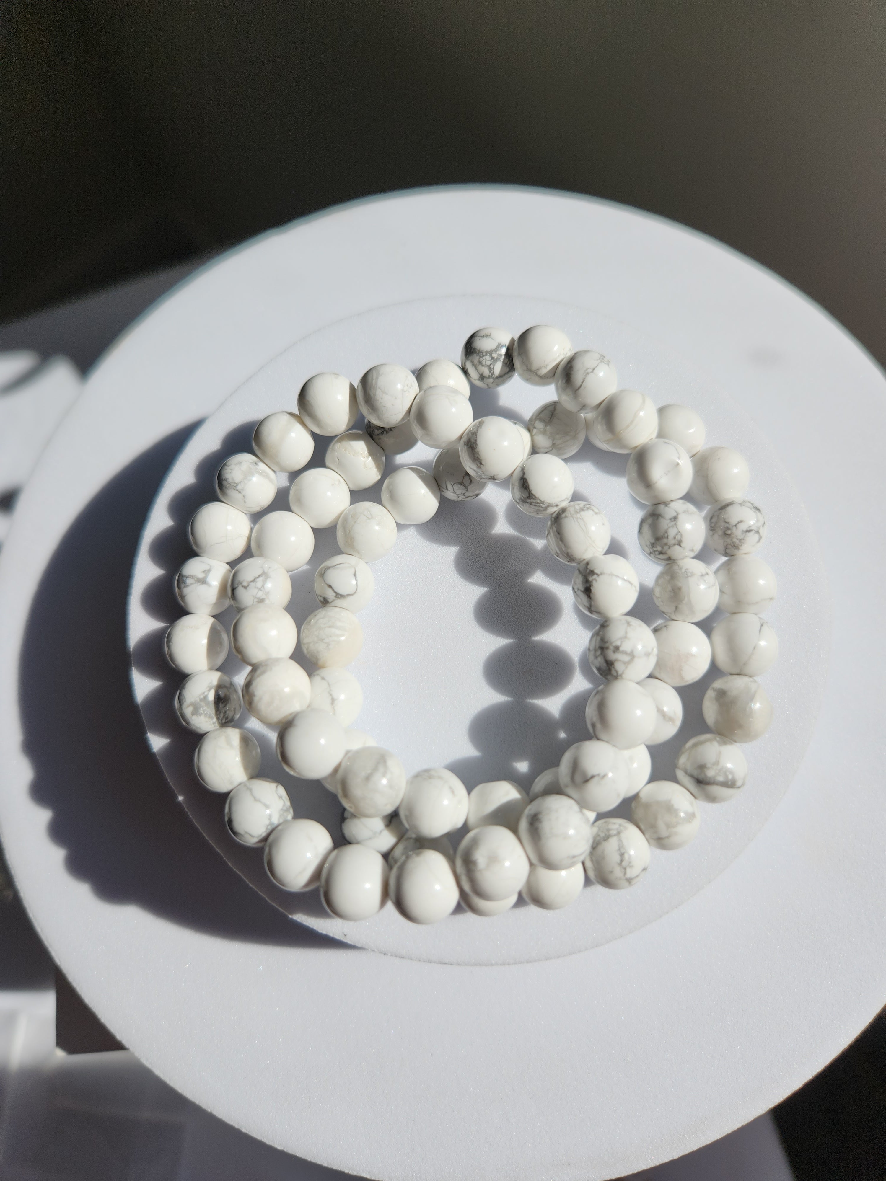 White Howlite Bracelet | 8mm
