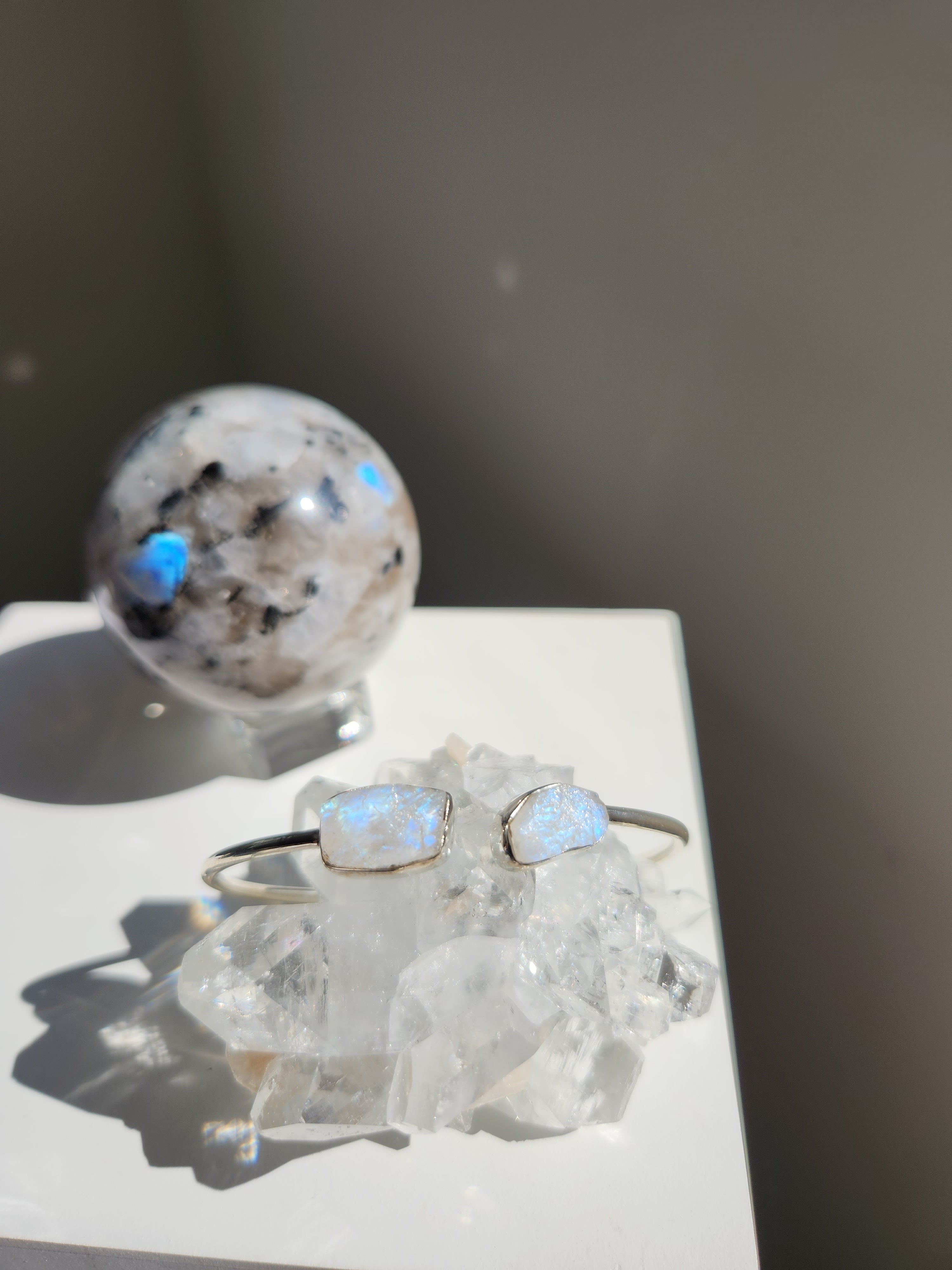 Raw Moonstone Bracelet 001