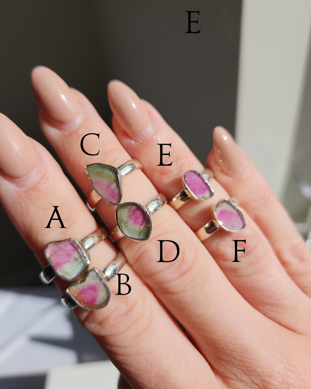 Watermelon Tourmaline Ring