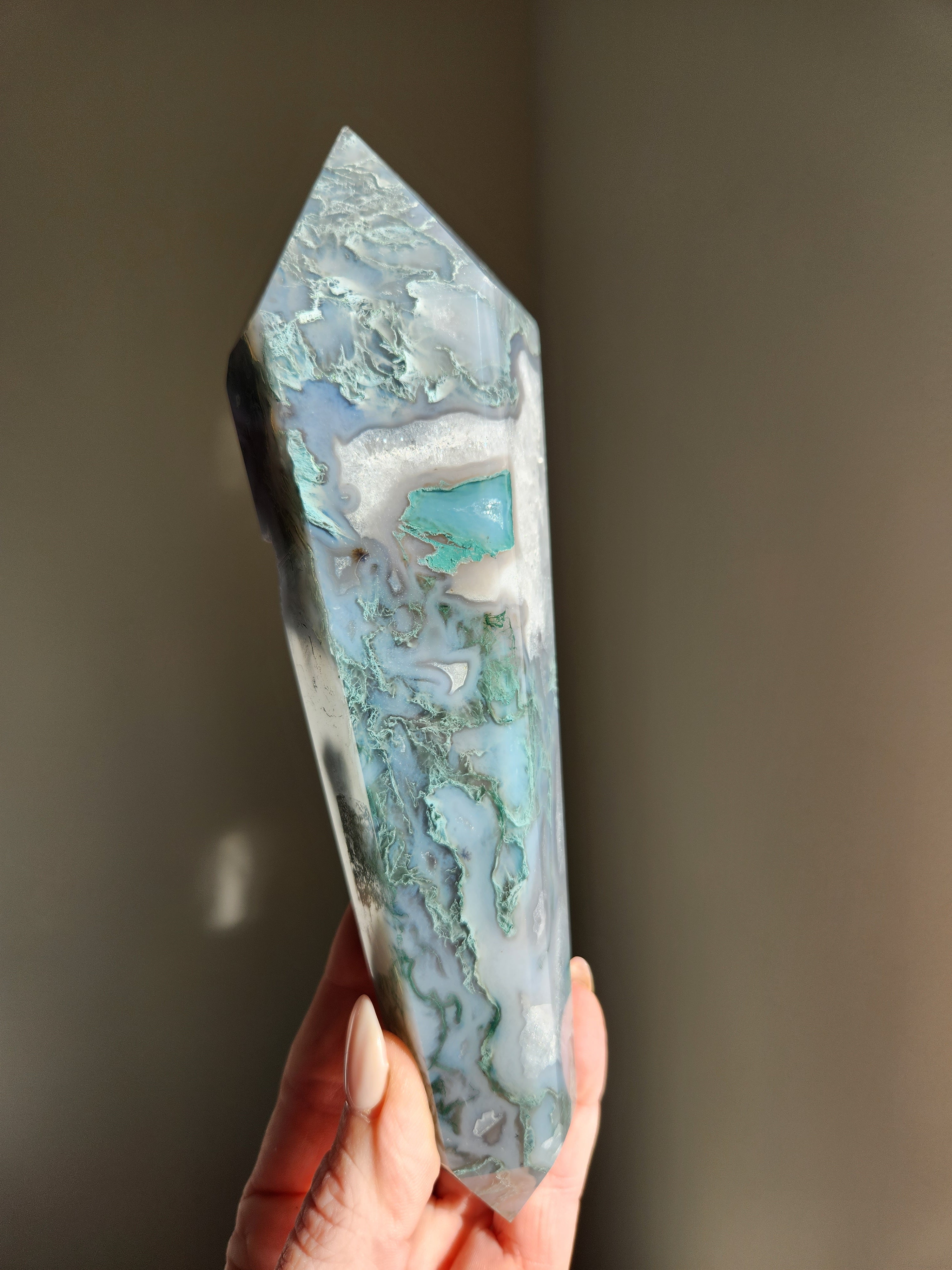 Moss Agate Wand 001