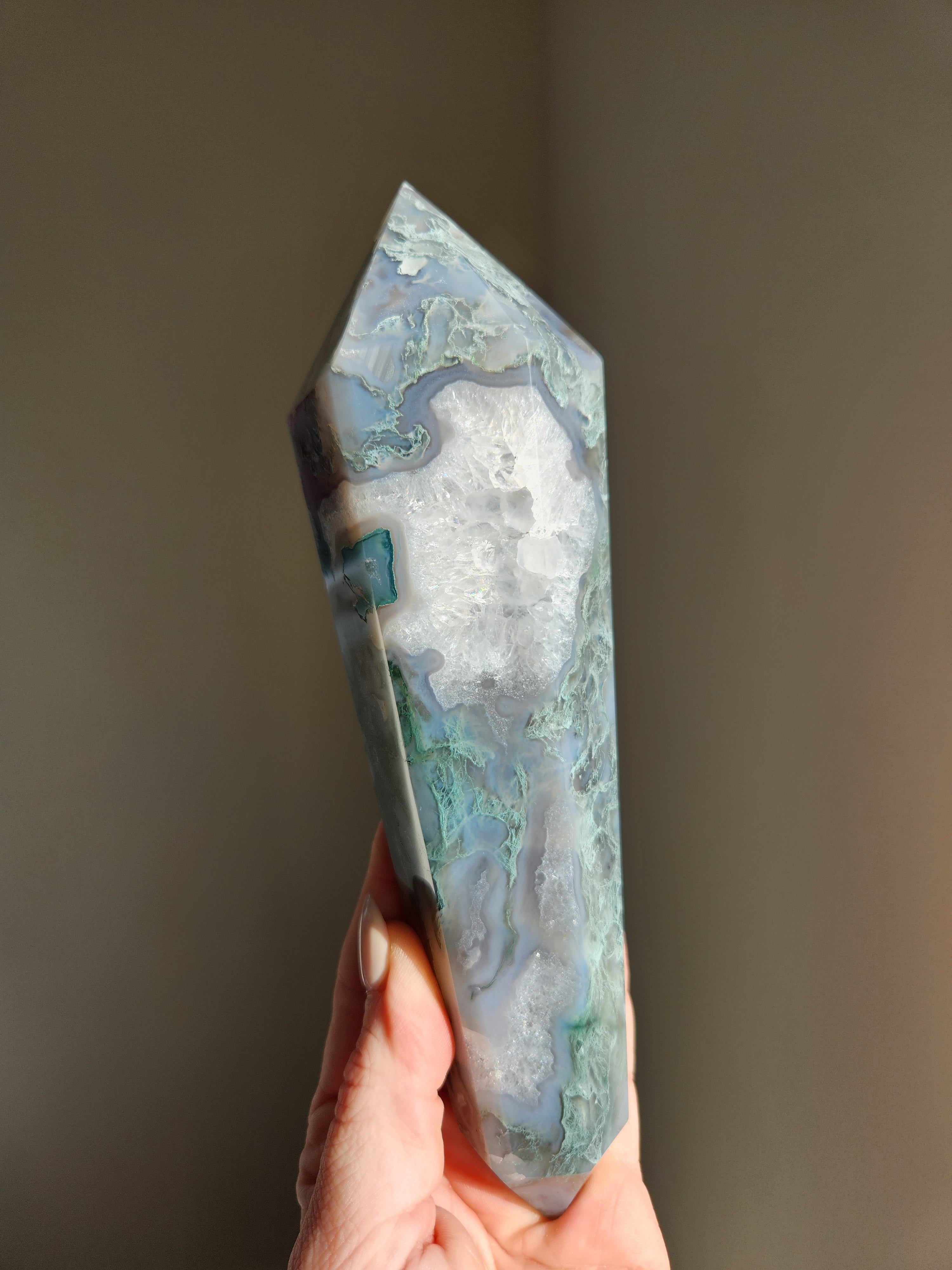 Moss Agate Wand 001