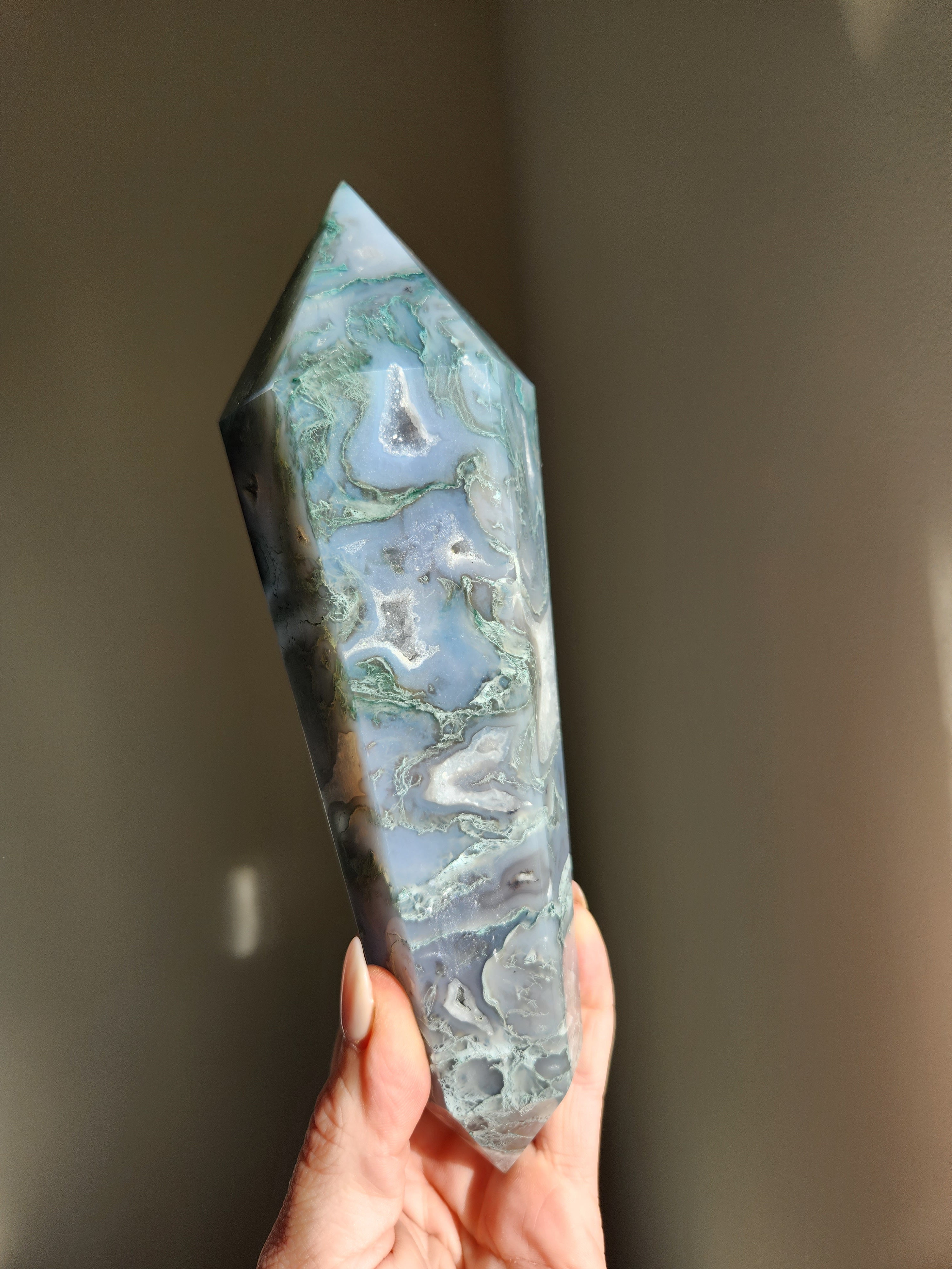 Moss Agate Wand 003