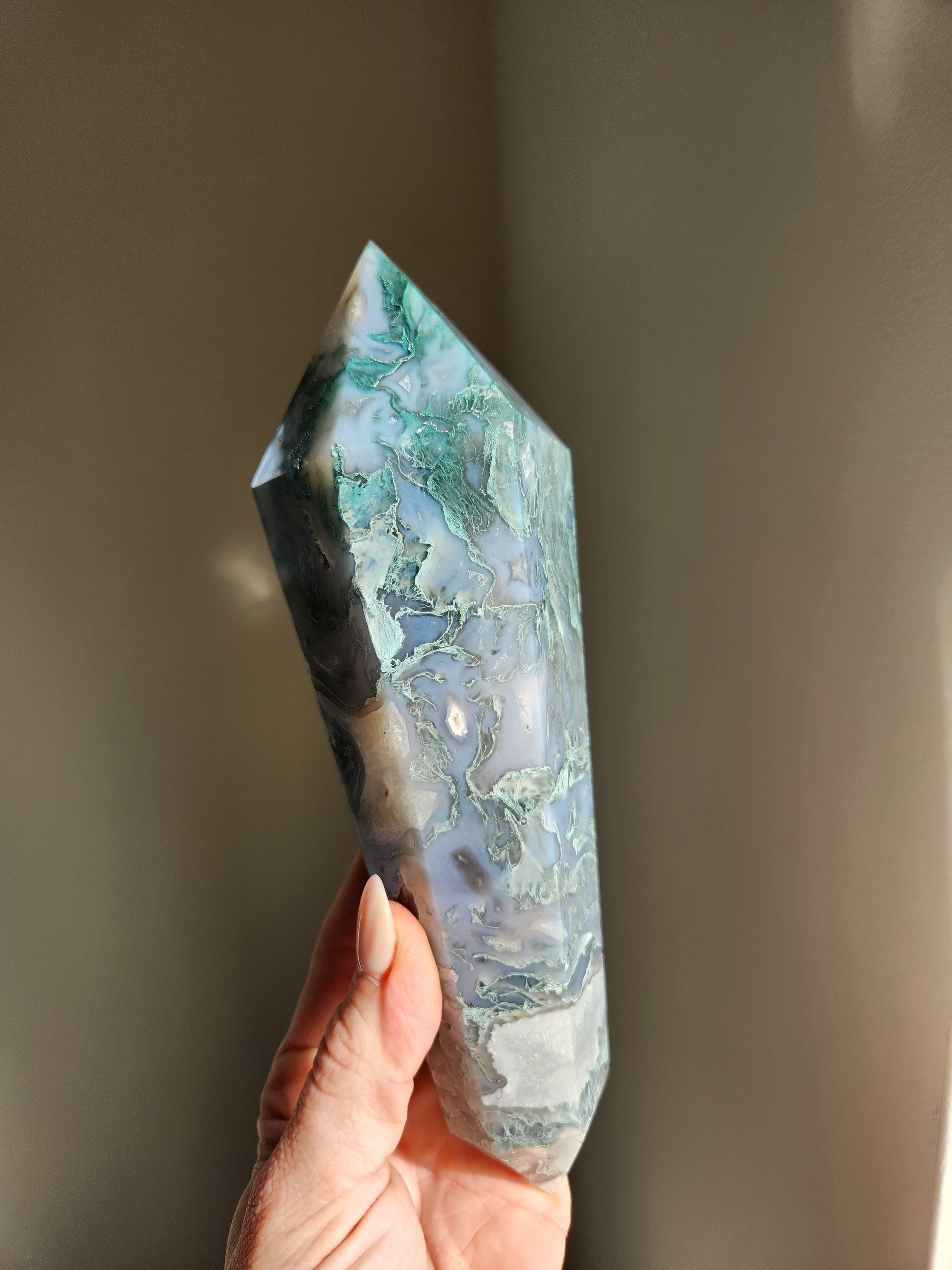 Moss Agate Wand 003