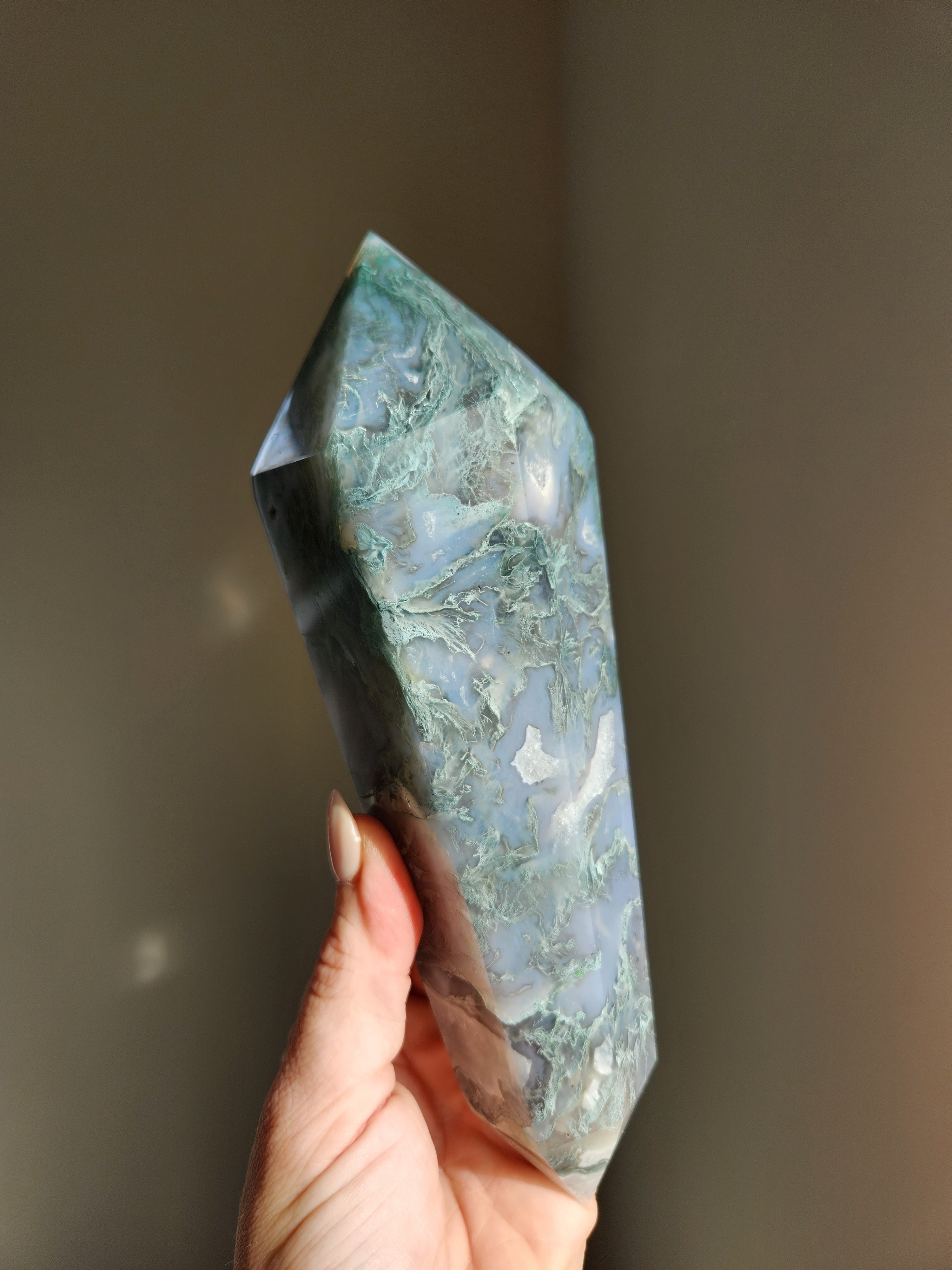 Moss Agate Wand 003