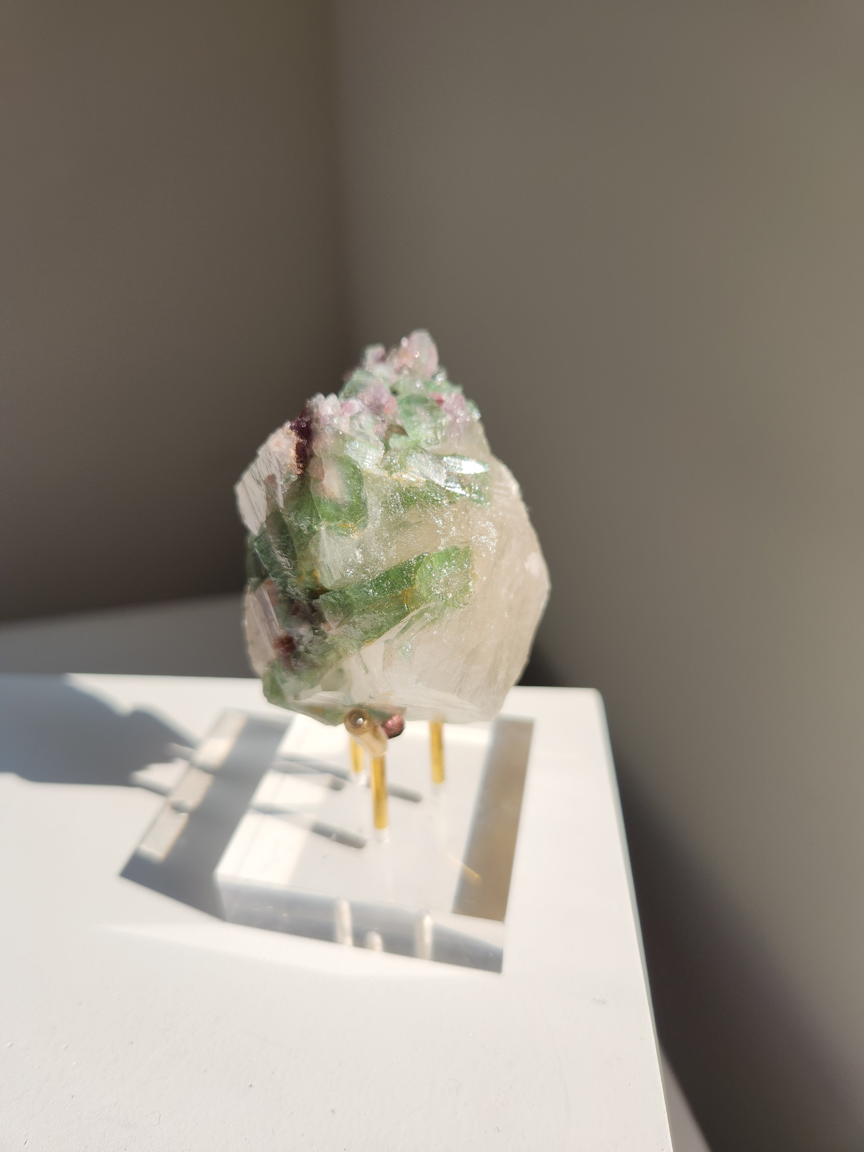 Tourmaline on Citrine Display 001