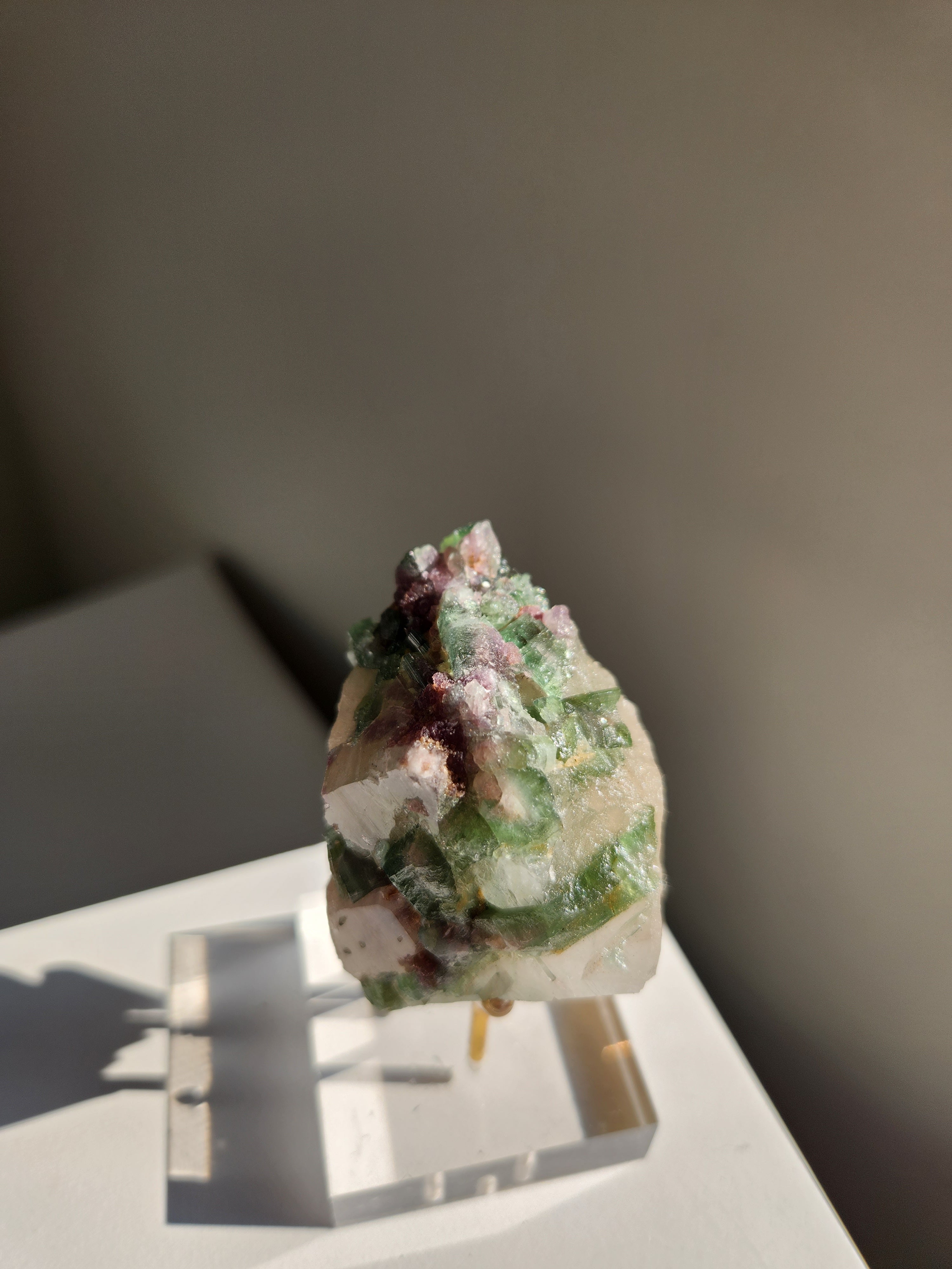 Tourmaline on Citrine Display 001