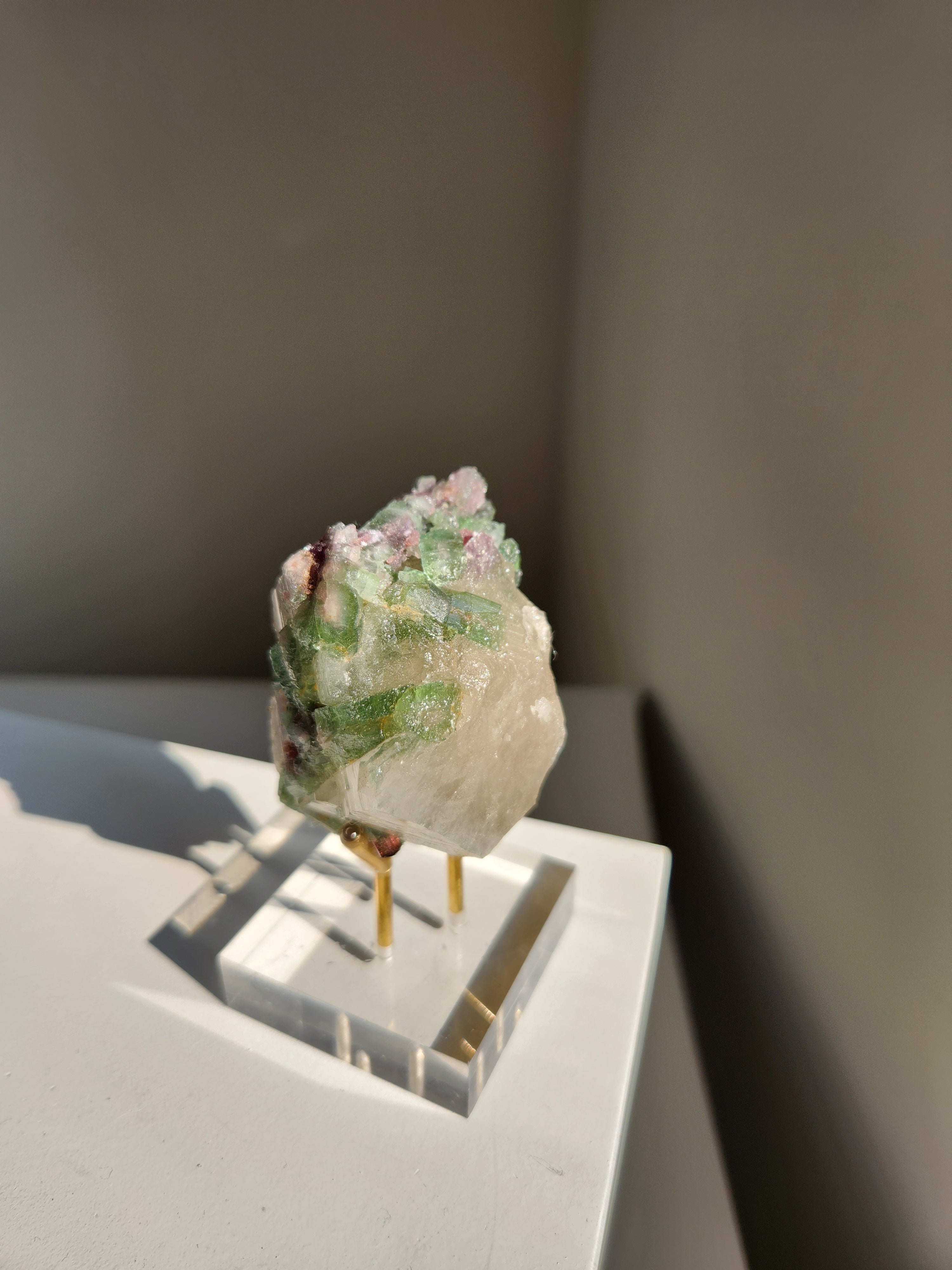 Tourmaline on Citrine Display 001