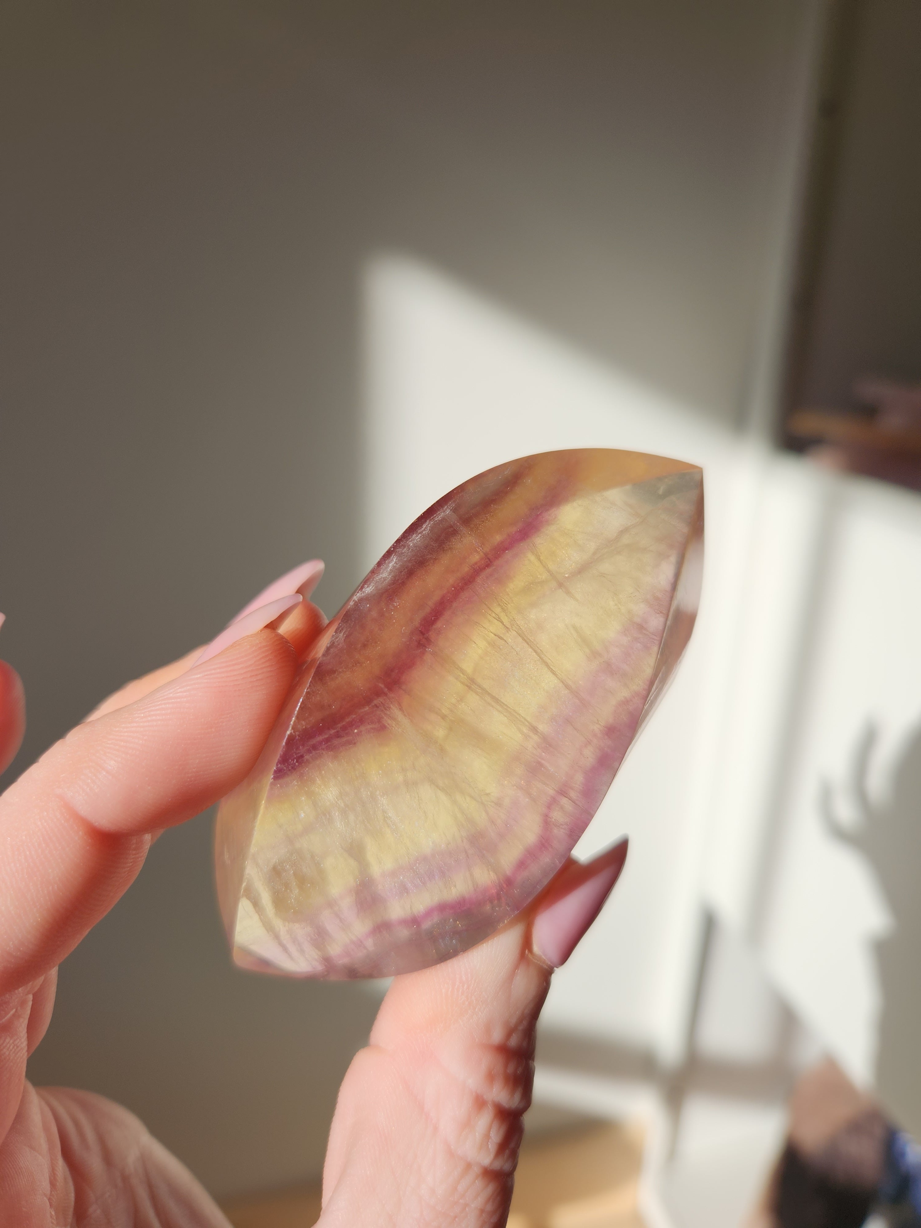 Fluorite Flame on Stand 001