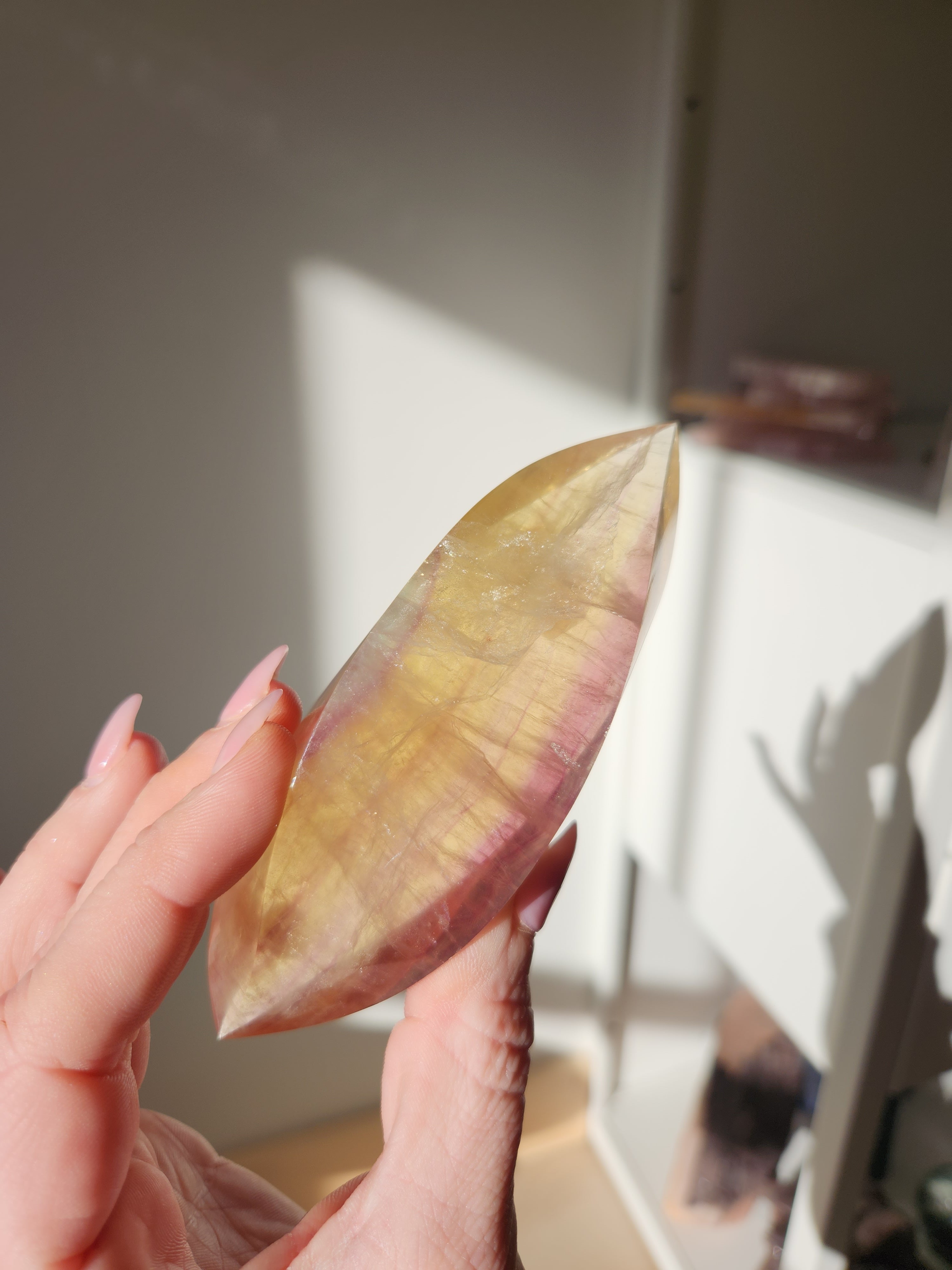 Fluorite Flame on Stand 003