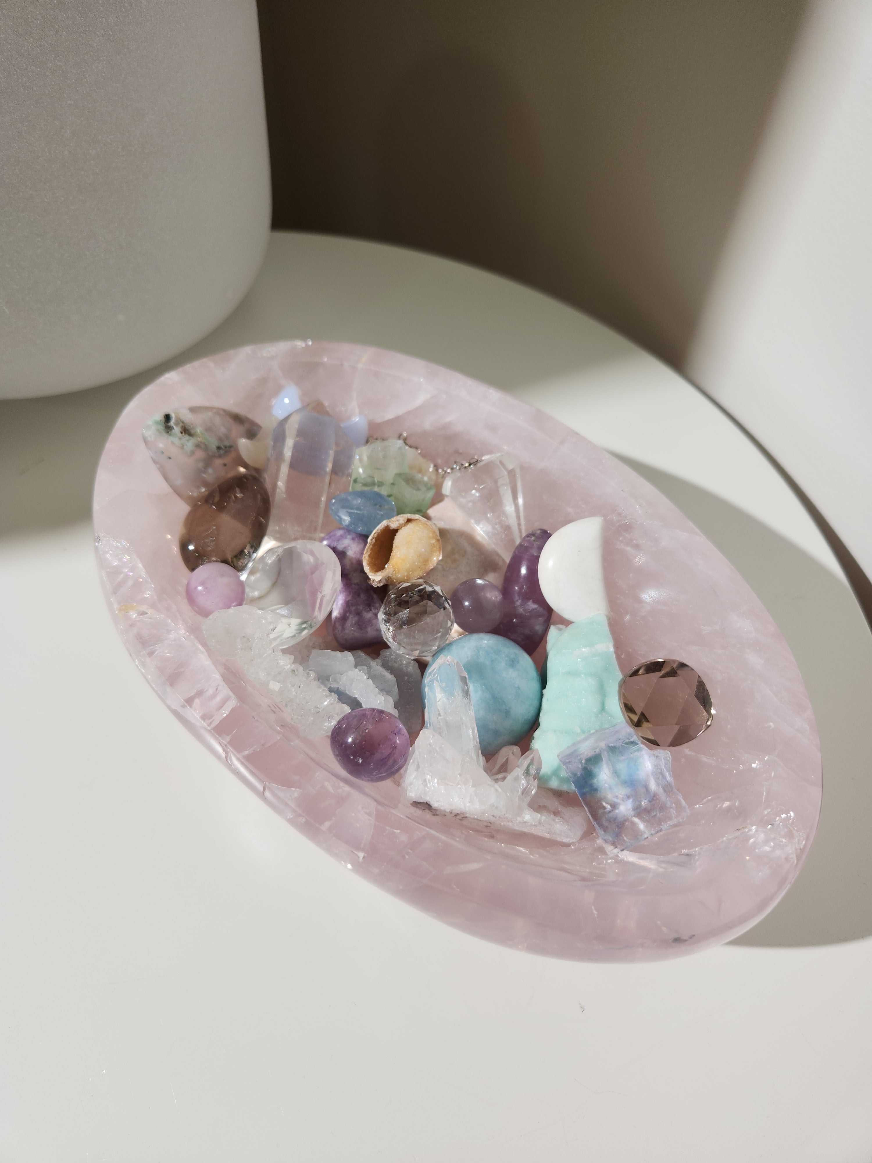 Rose Quartz Mini Filled Bowl