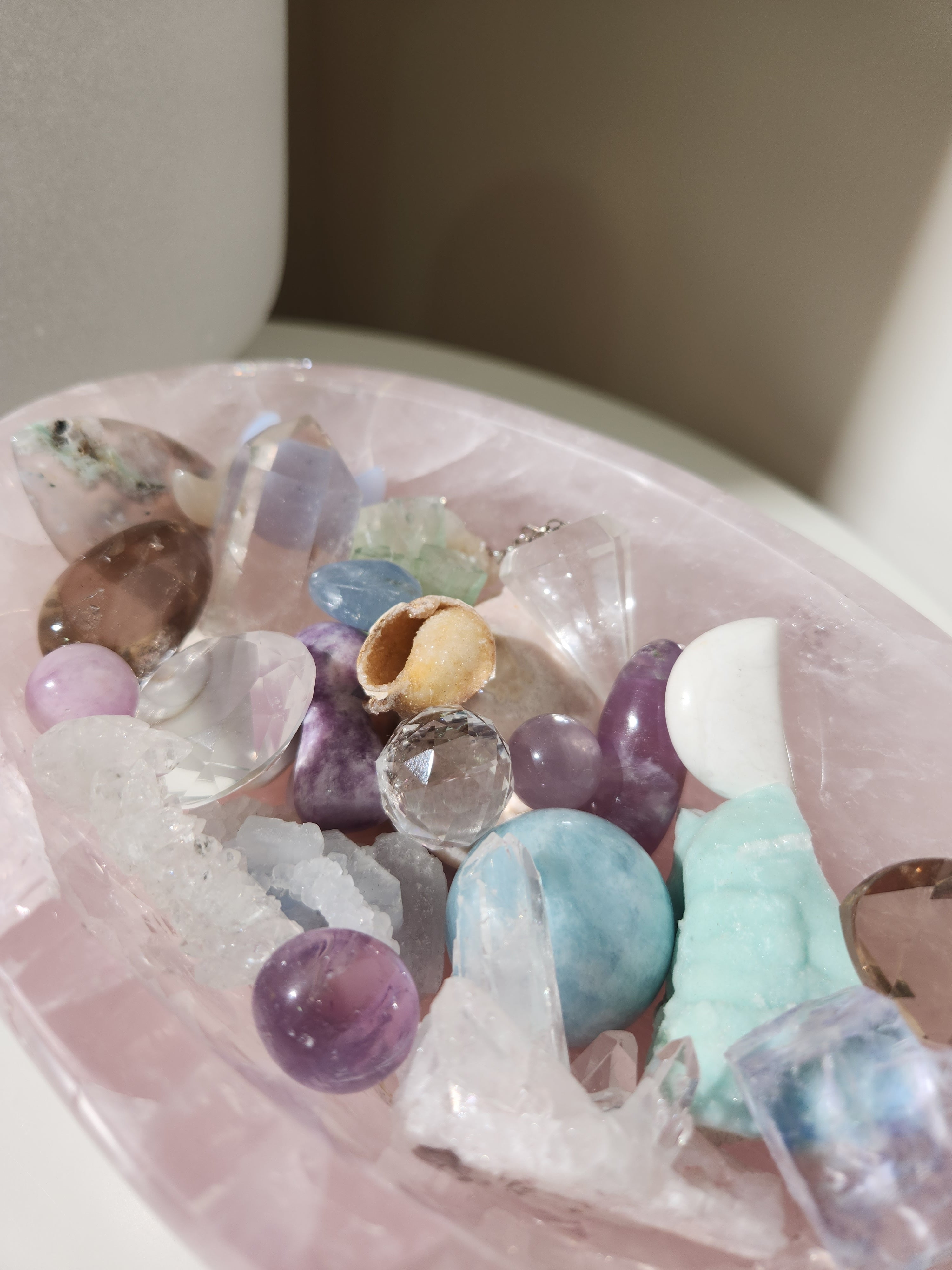 Rose Quartz Mini Filled Bowl