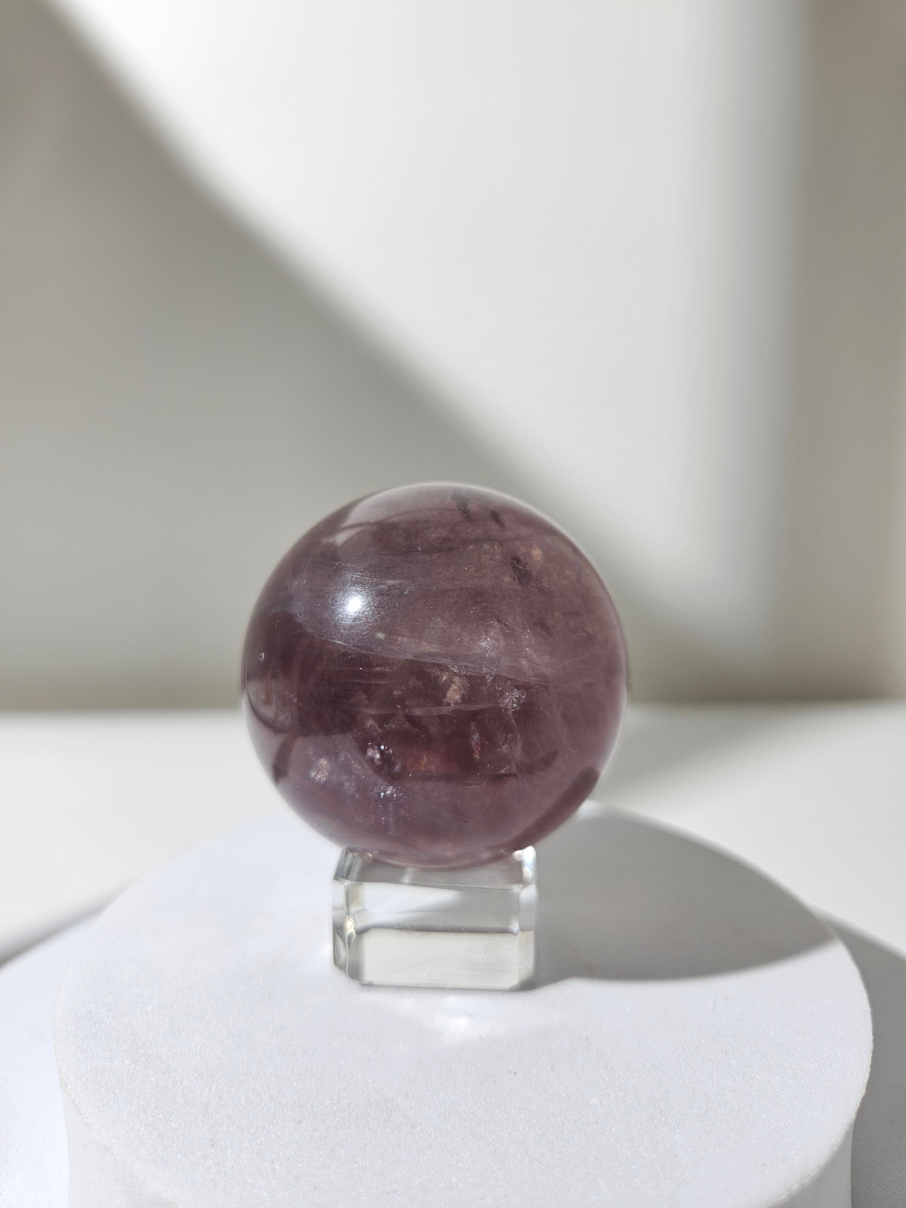 Mica in Fluorite Sphere 002