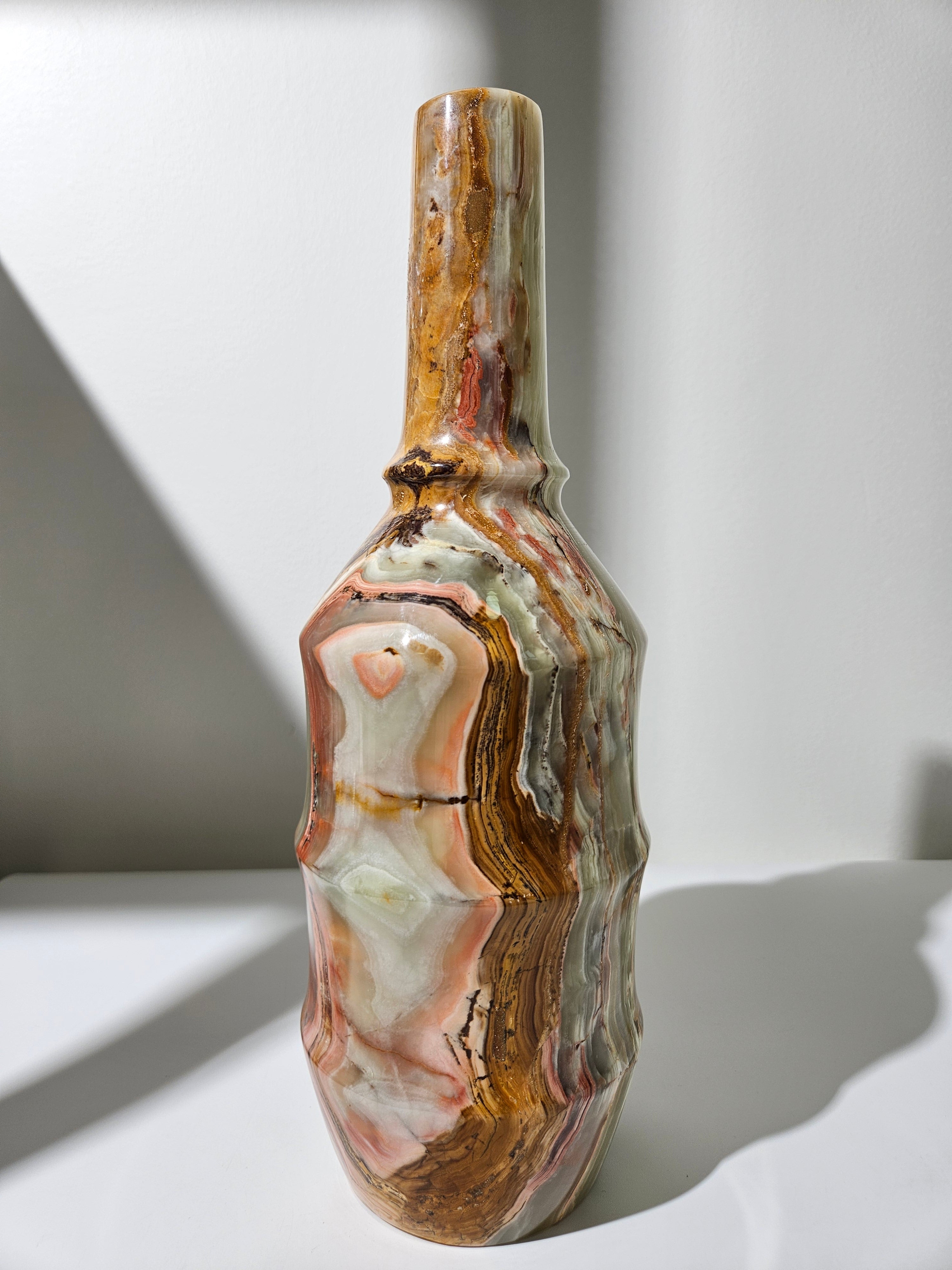 Banded Onyx Tall Vase