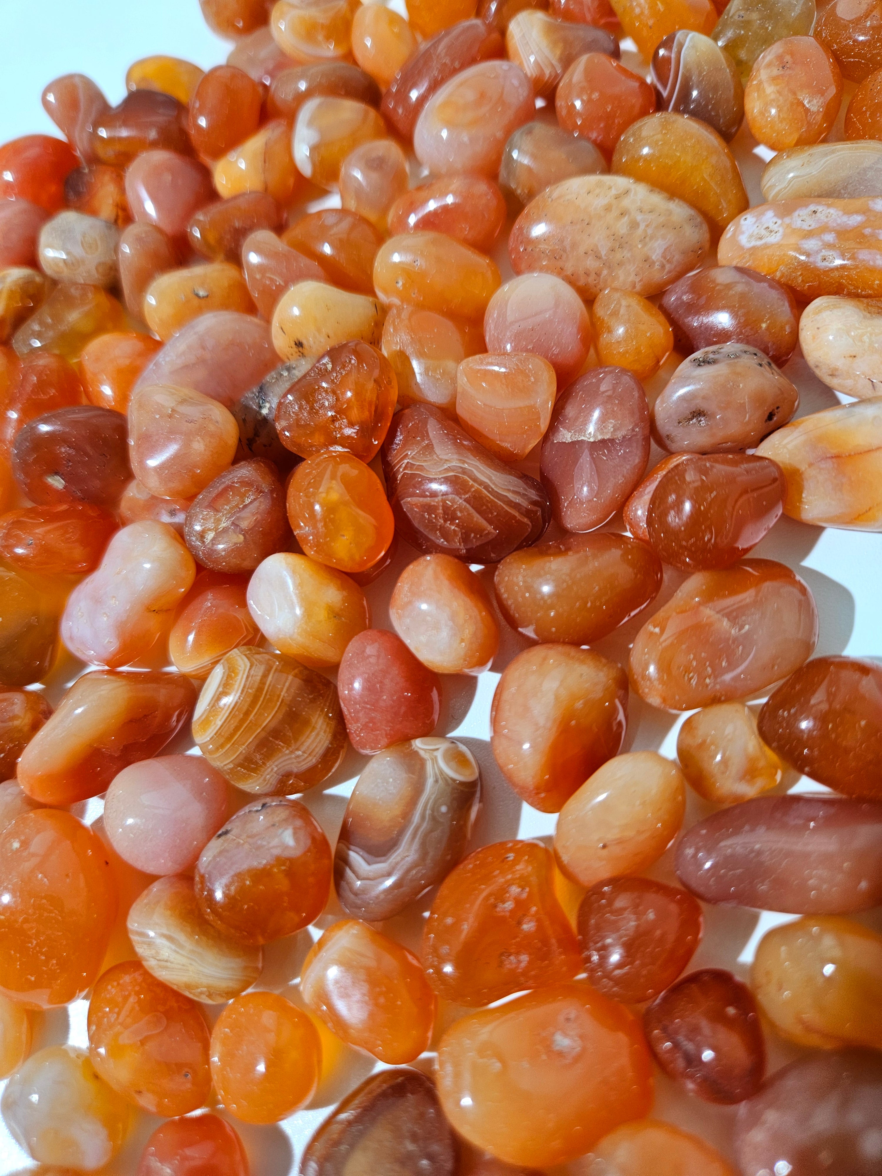 Carnelian Mini Tumbles | bulk 1lb