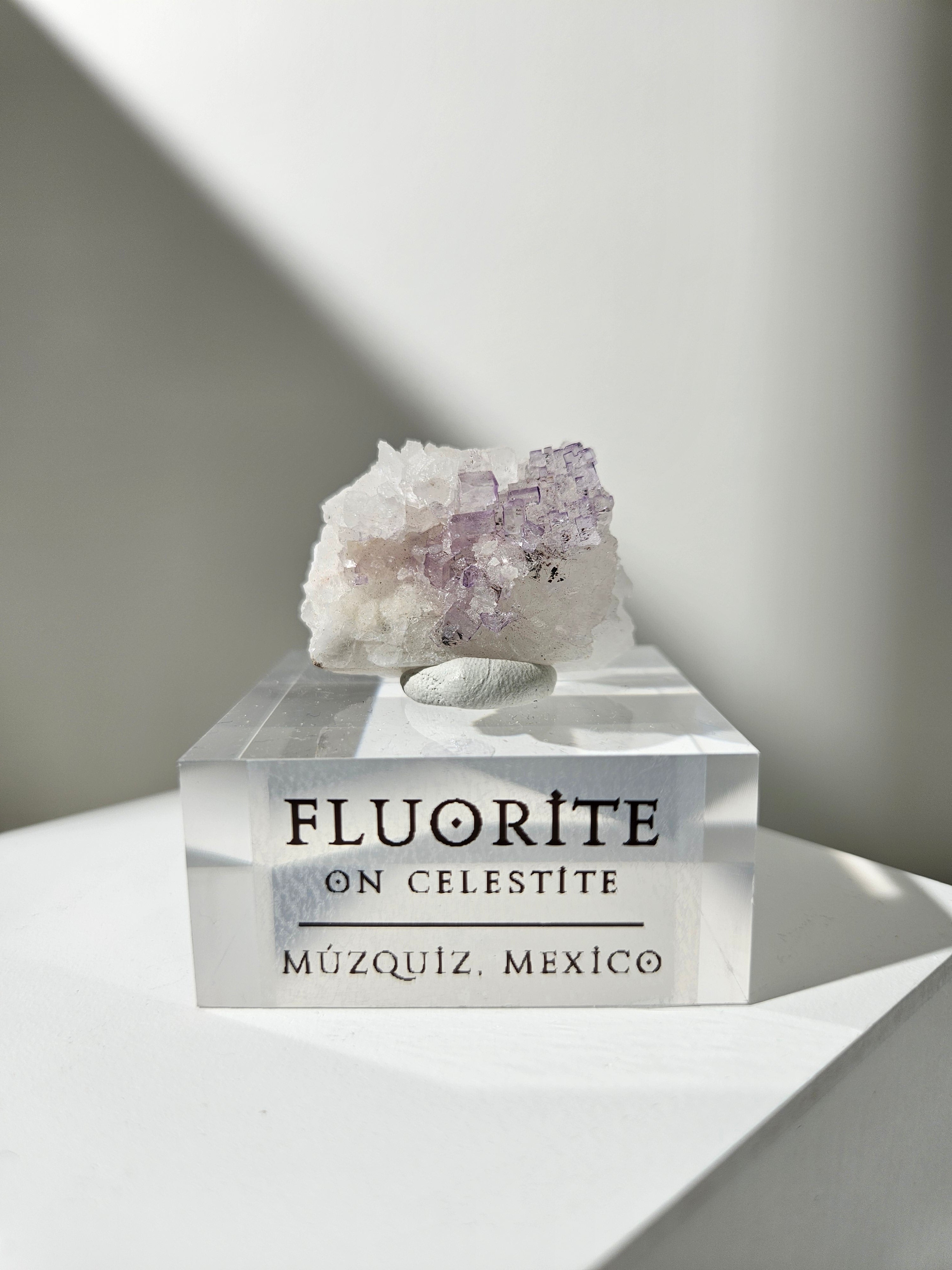 Fluorite on Celestite 001