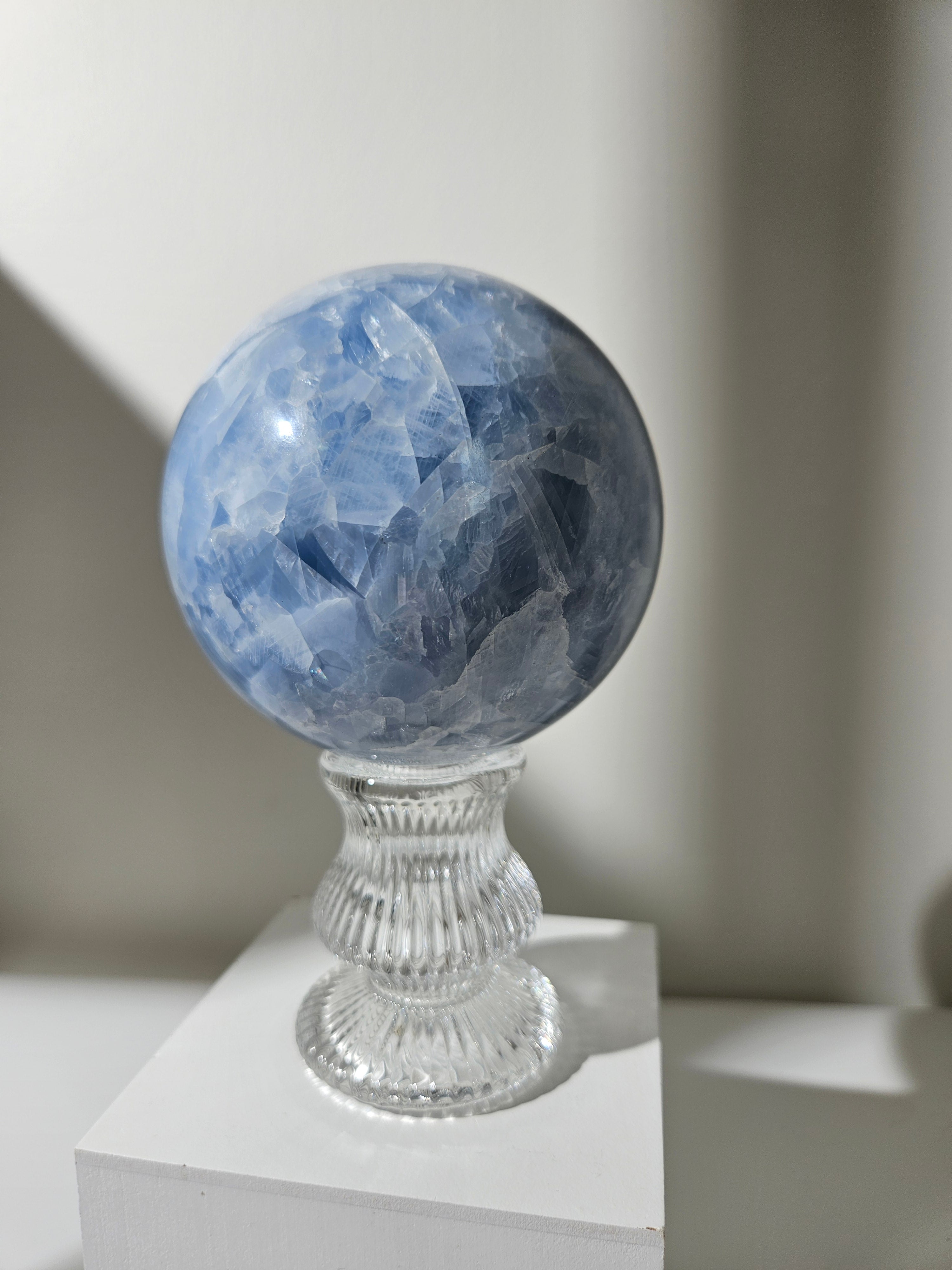 Blue Calcite Sphere 003