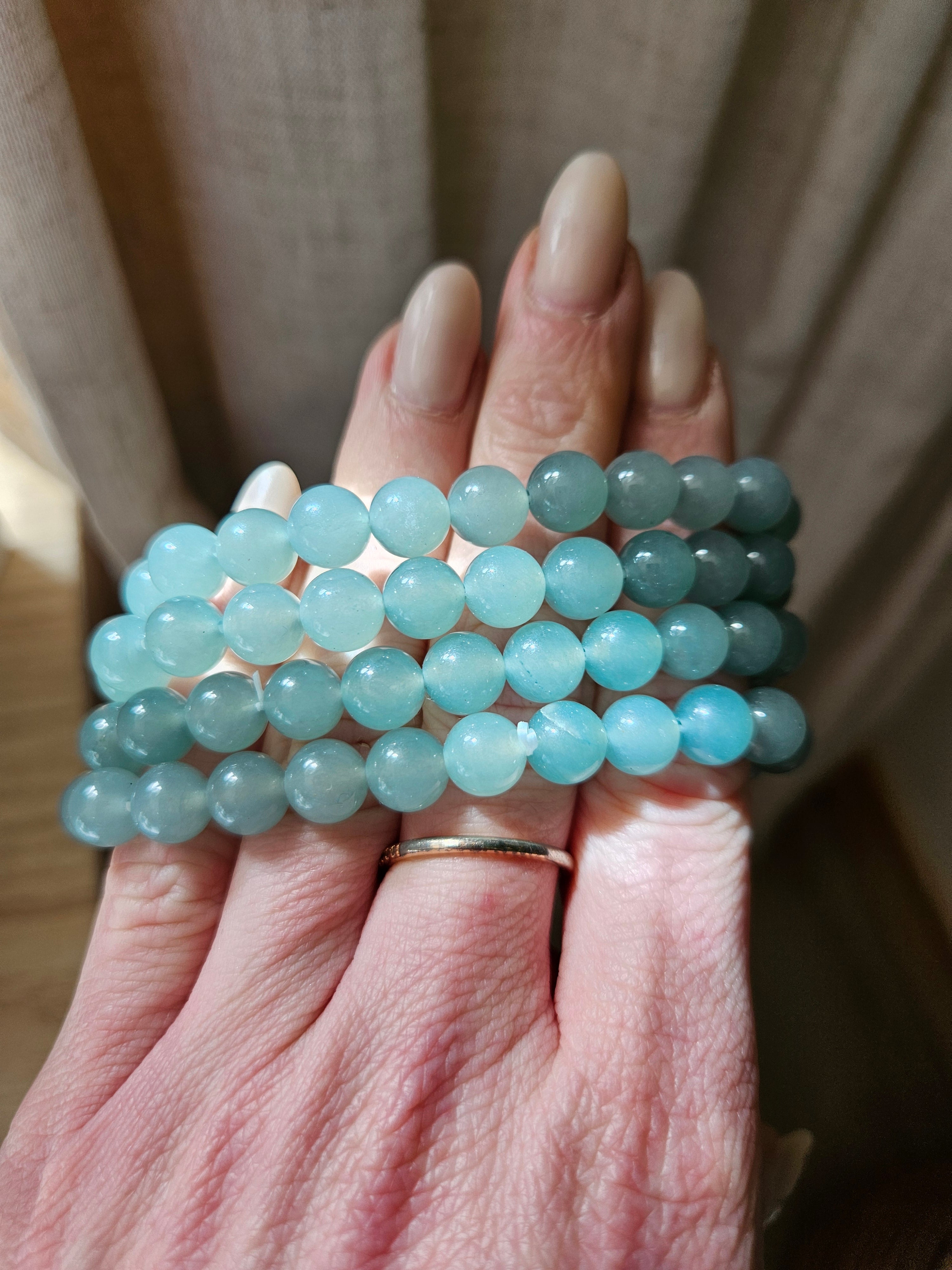 Green Chalcedony bracelet | 8mm