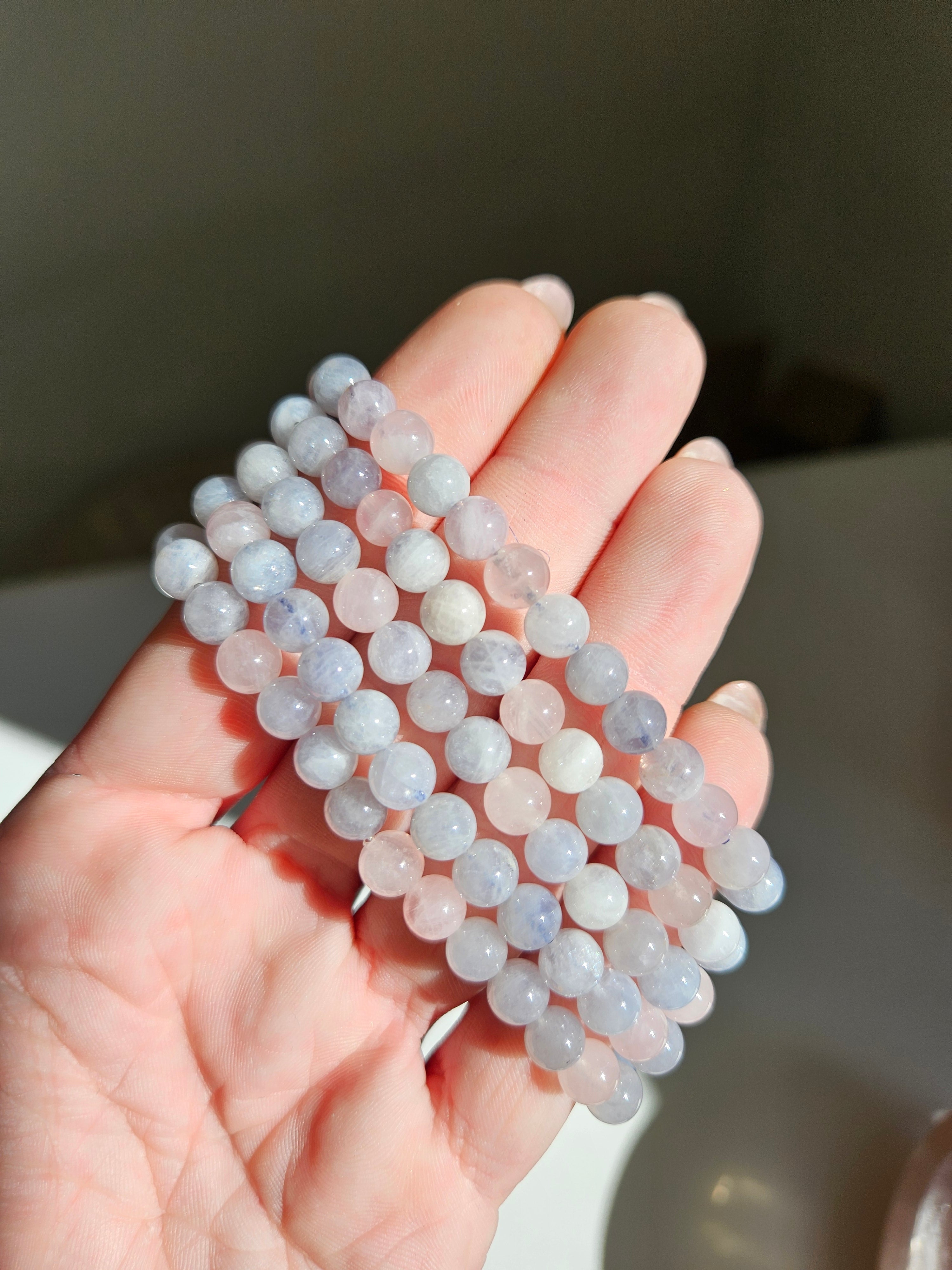 Blue Rose Quartz Bracelet | 6mm