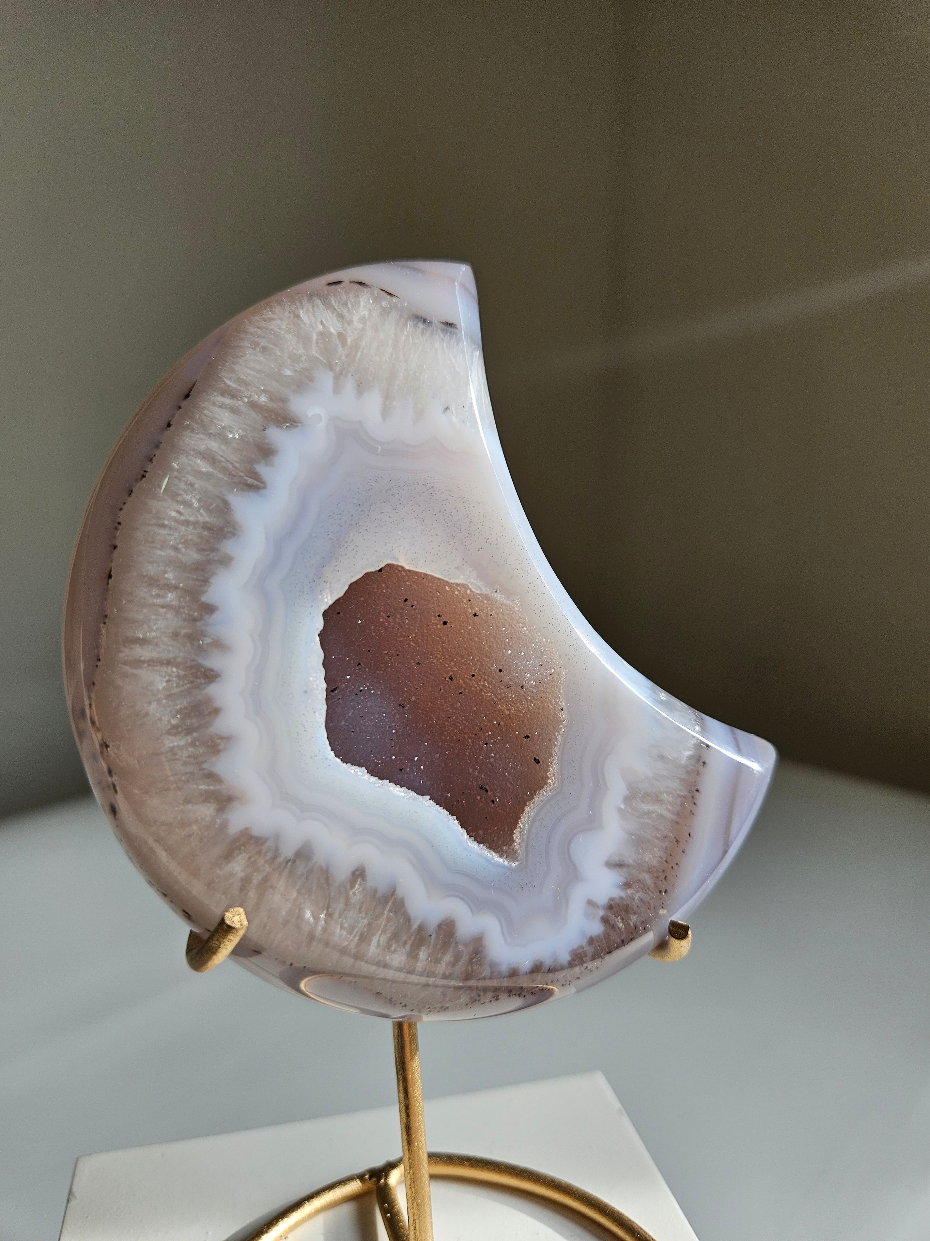 Druzy Agate Moon 002