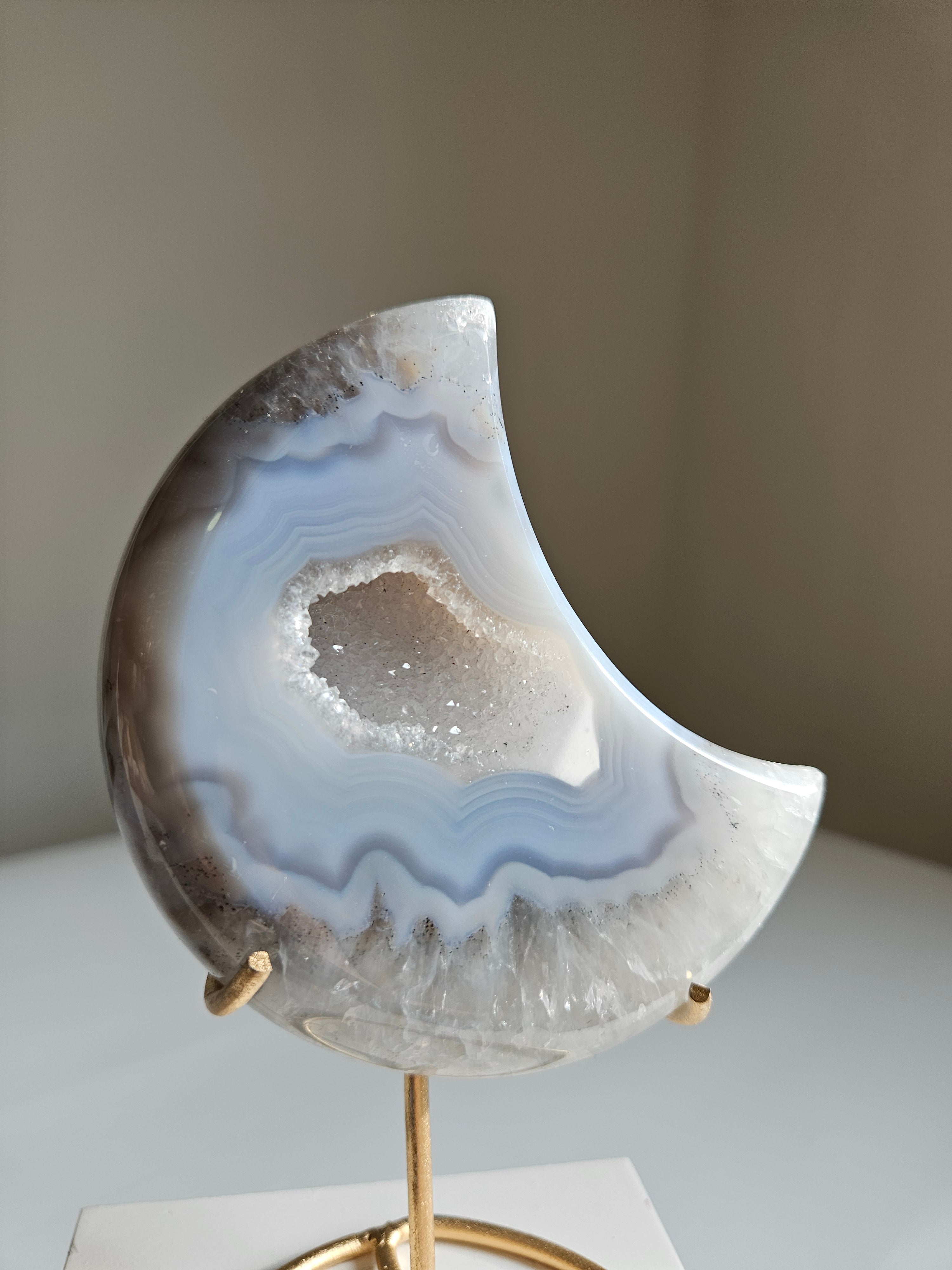 Druzy Agate Moon 003