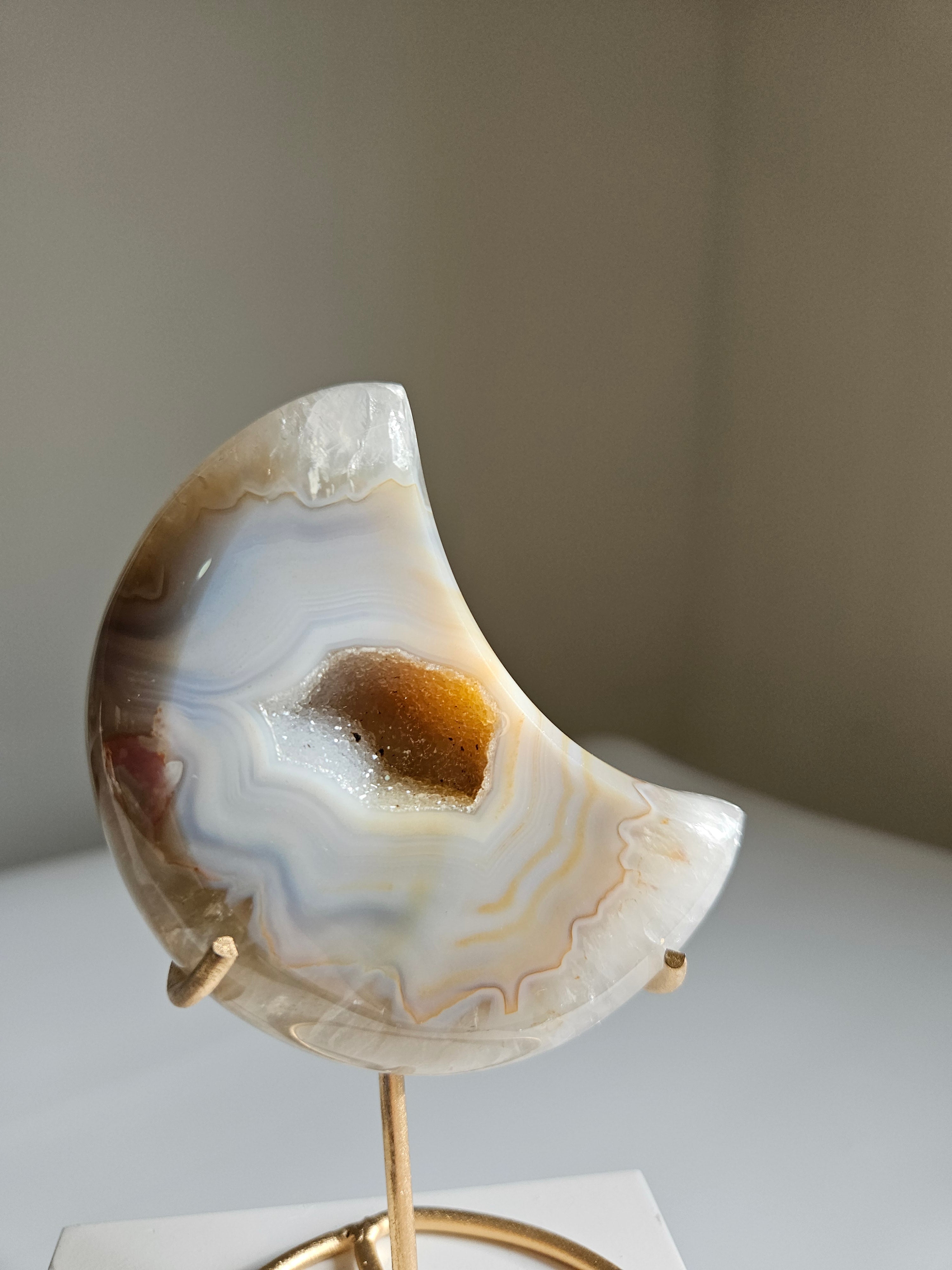Druzy Agate Moon 004
