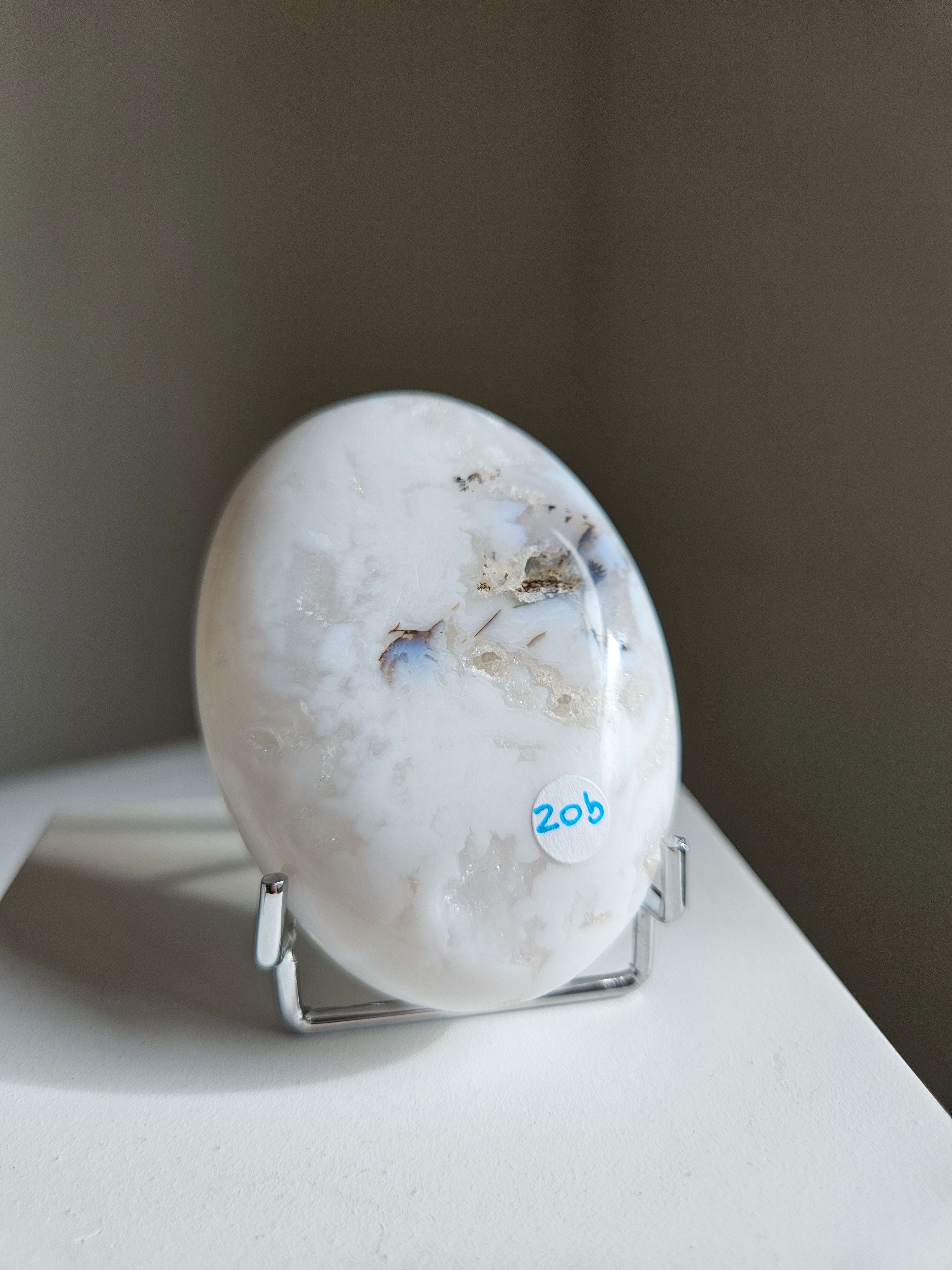 Plume Agate Palmstone 003
