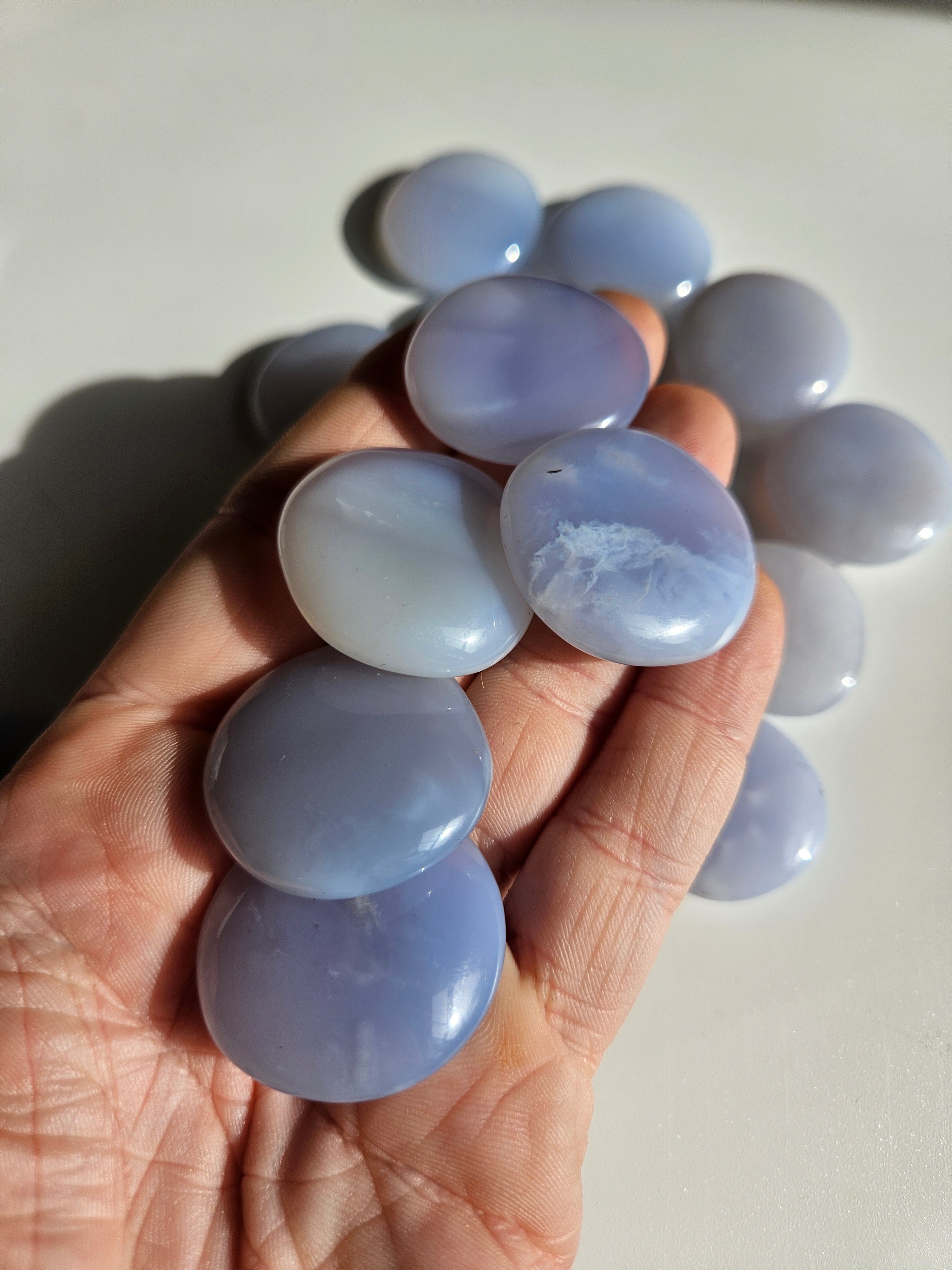 Blue Chalcedony Mini Flat