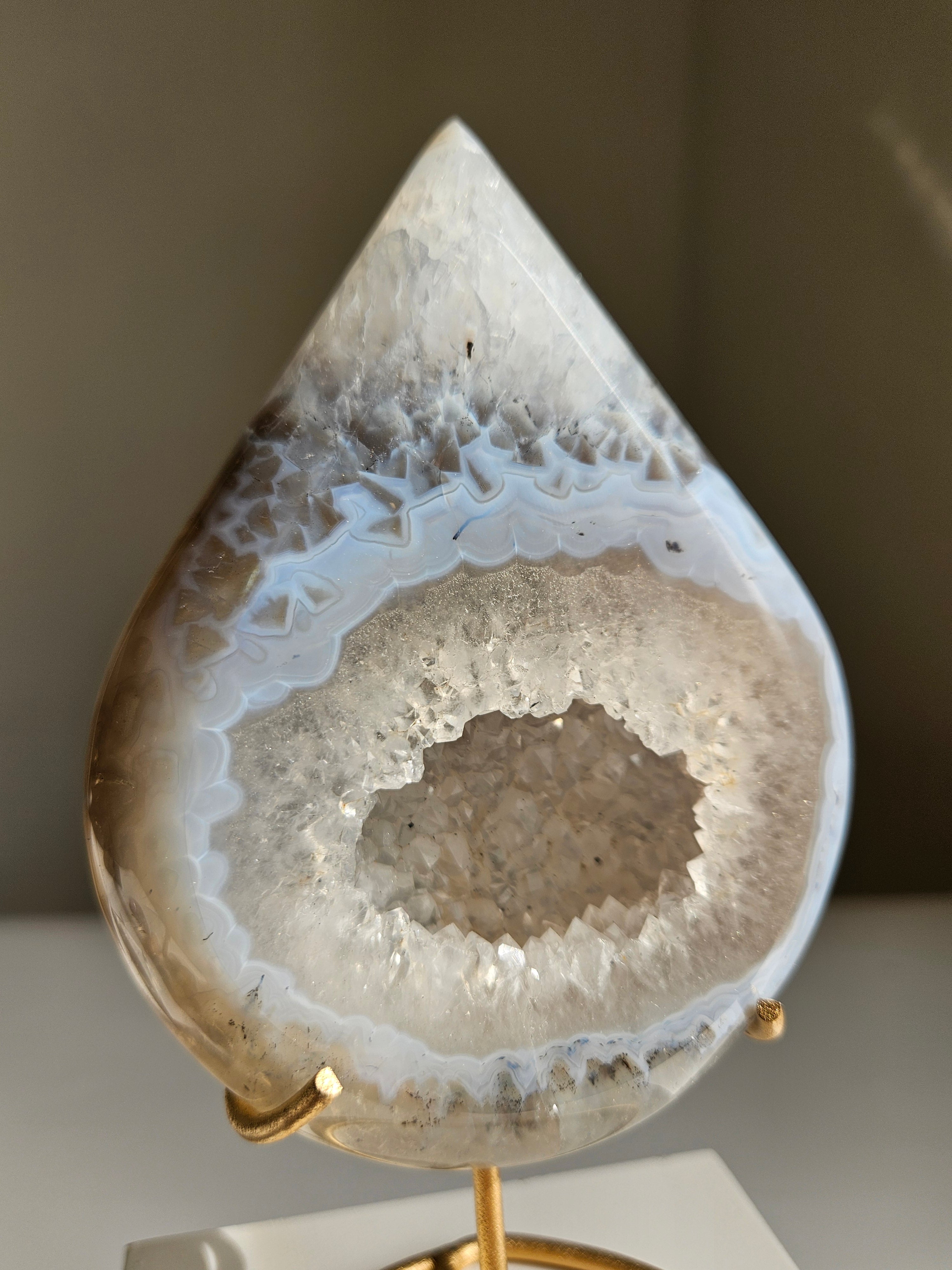 Druzy Agate Teardrop 001