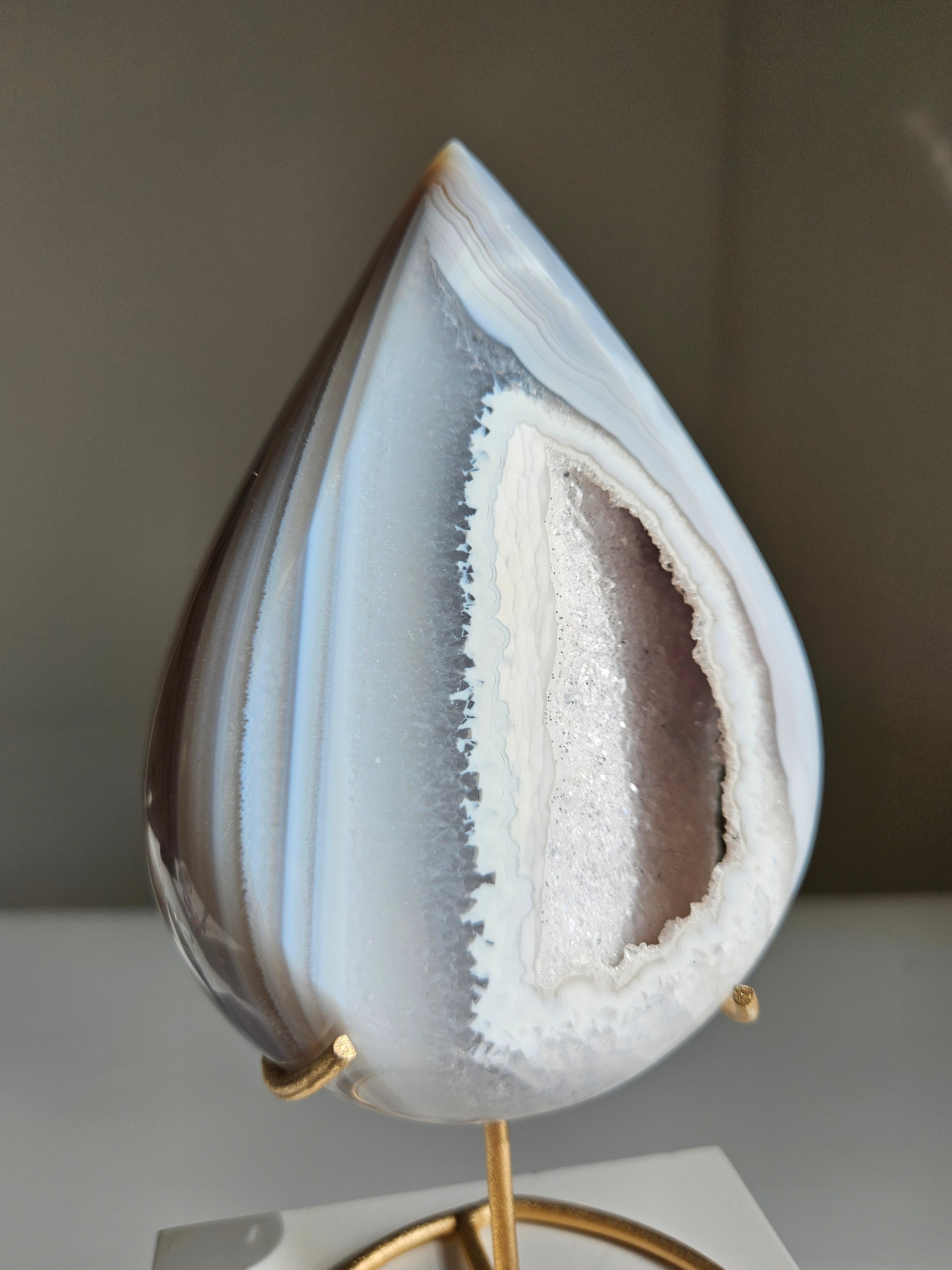 Druzy Agate Teardrop 002