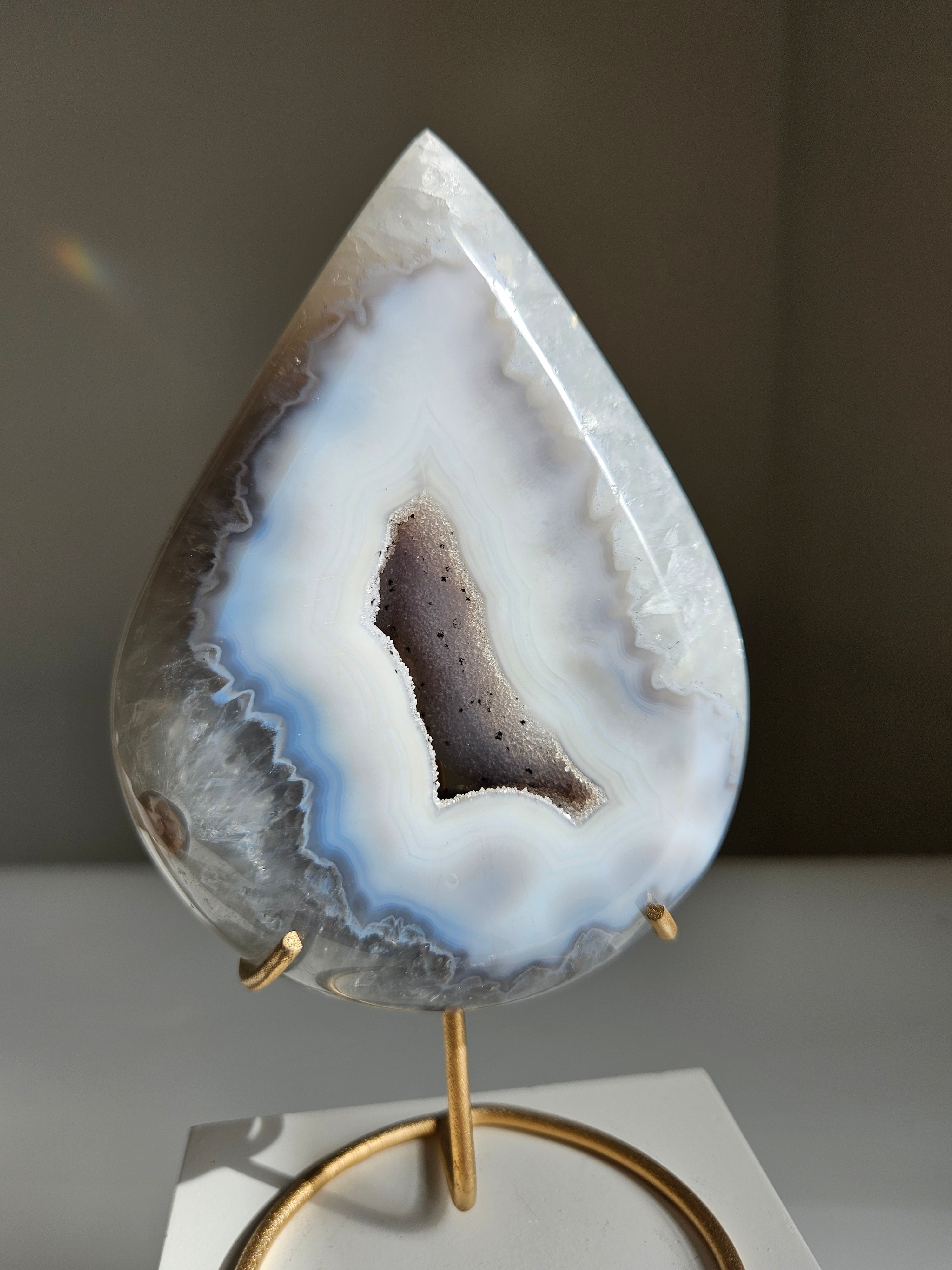 Druzy Agate Teardrop 003