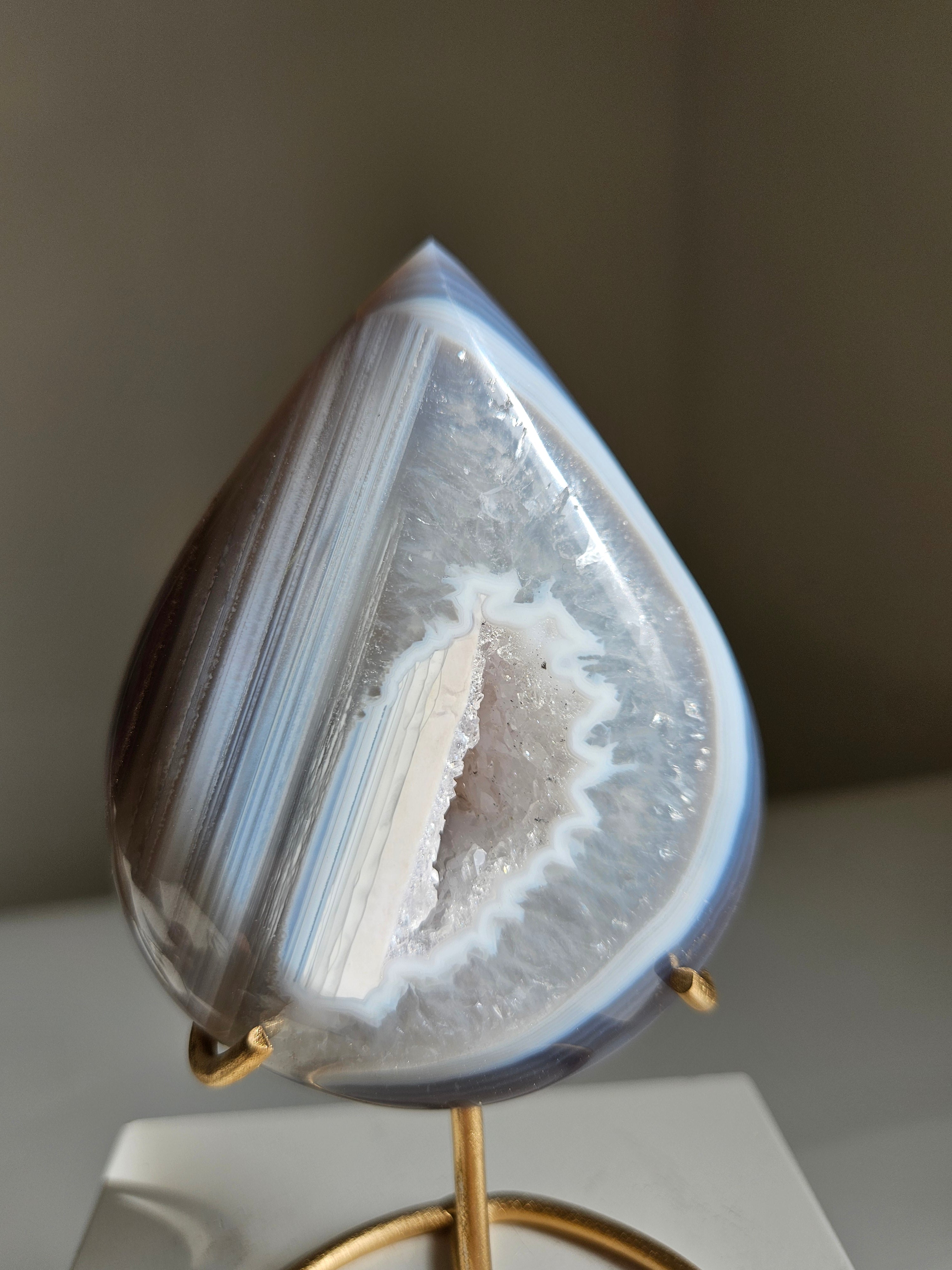 Druzy Agate Teardrop 004