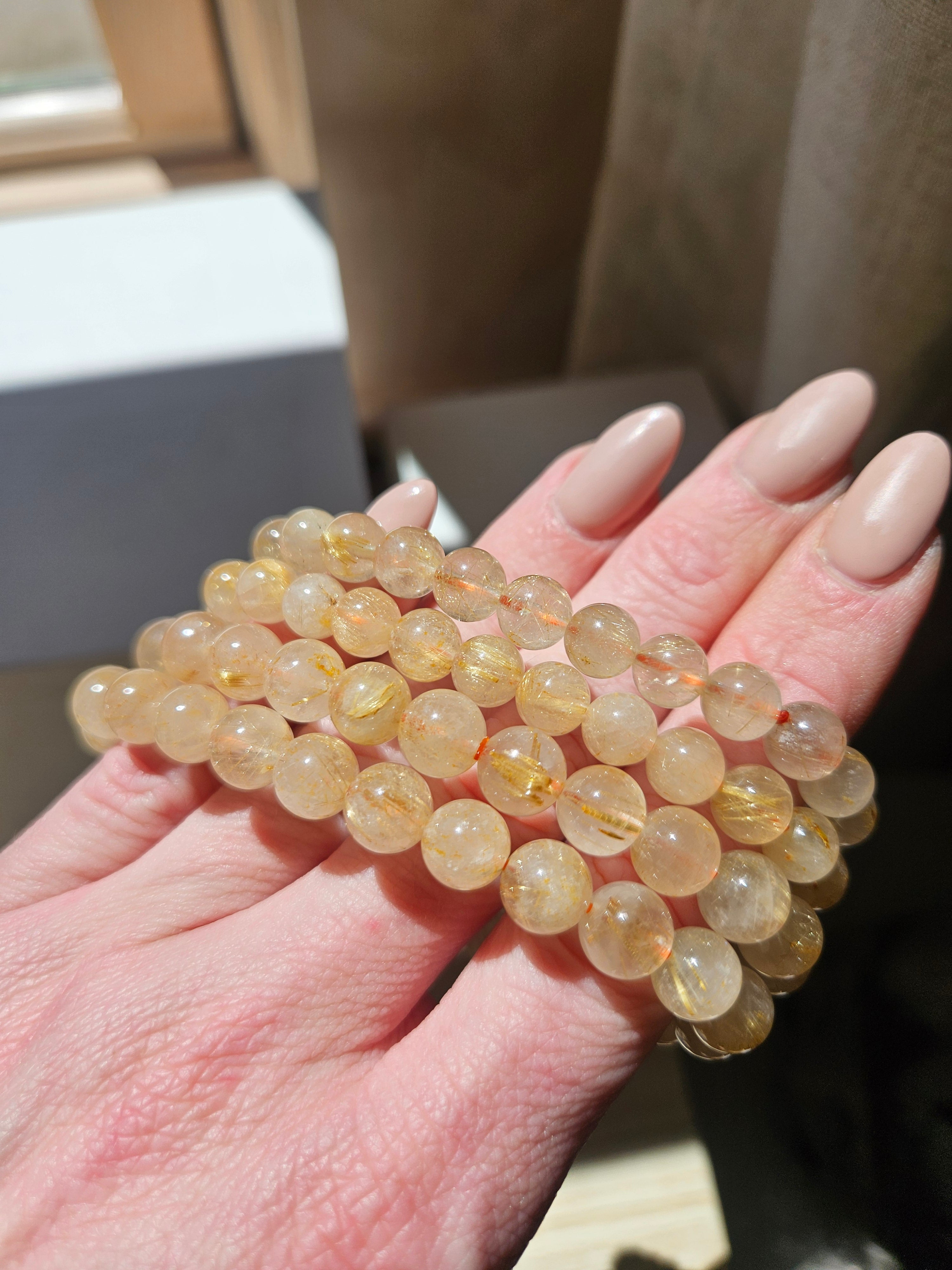 Rutile Quartz Bracelet | 7.5-8.5mm