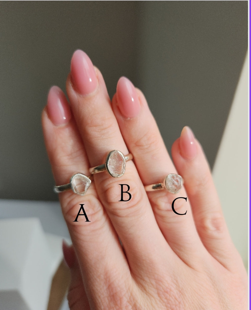 Herkimer Diamond Rings | Size 8
