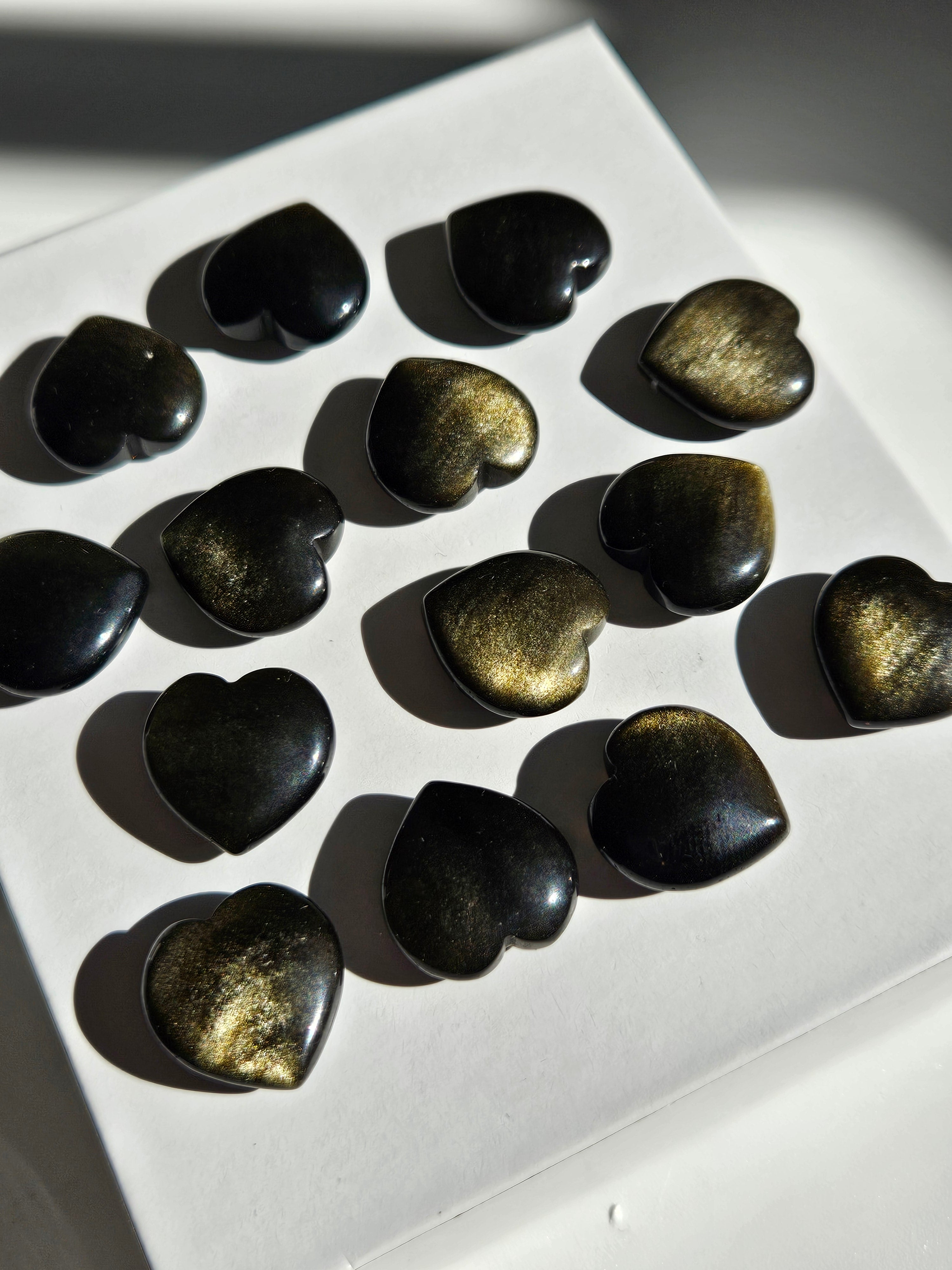 Gold Obsidian Mini Heart