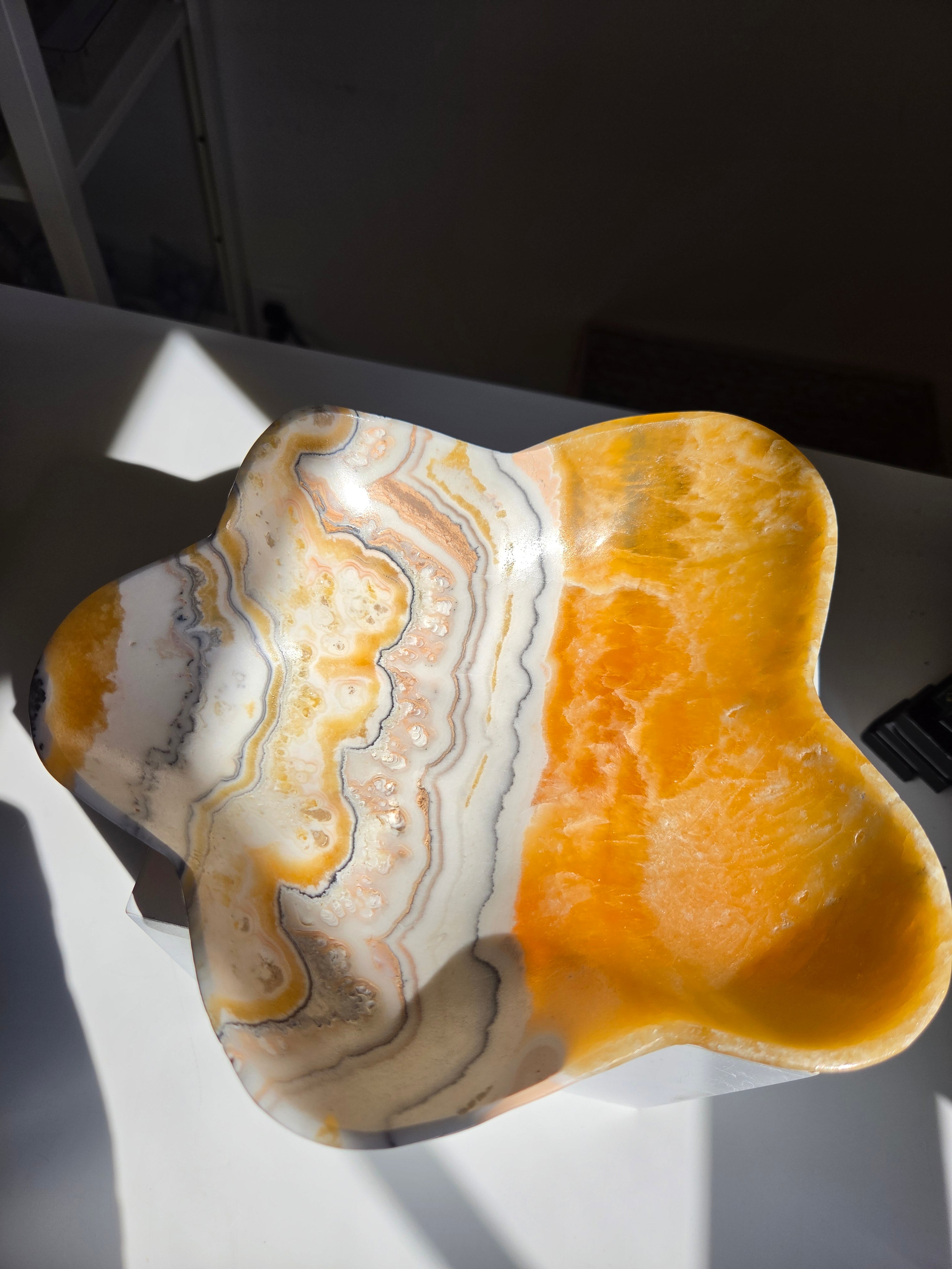Orange Calcite Bowl