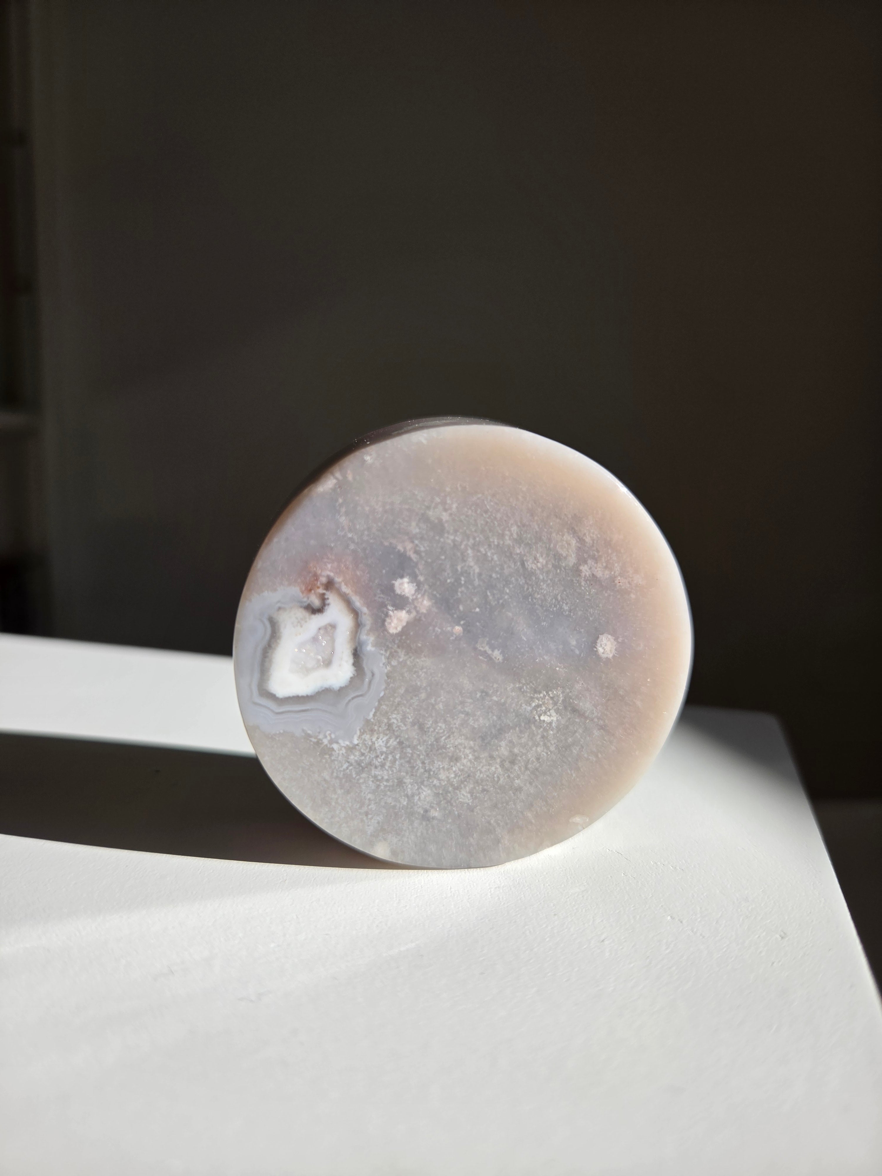 Flower Agate Disk 001